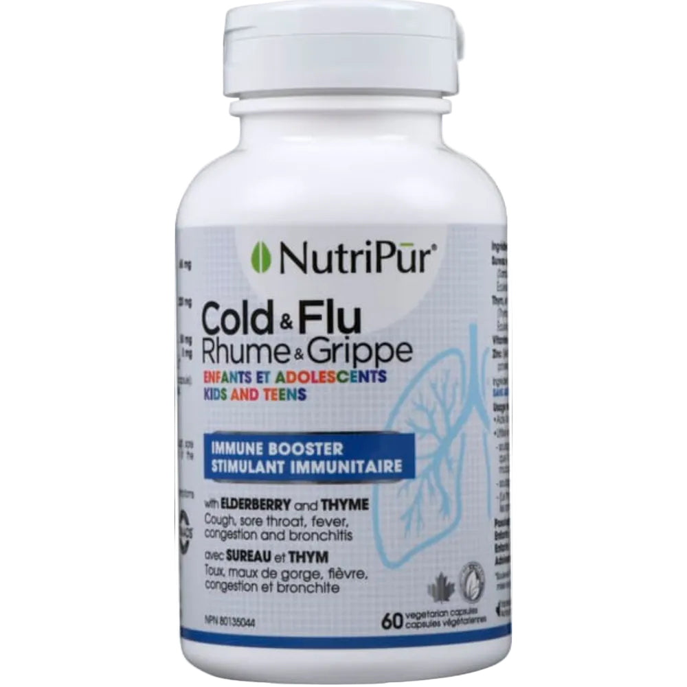 60 Vegetable Capsules | Nutripur Cold & Flu Kids & Teens 60 Vegetable Capsules