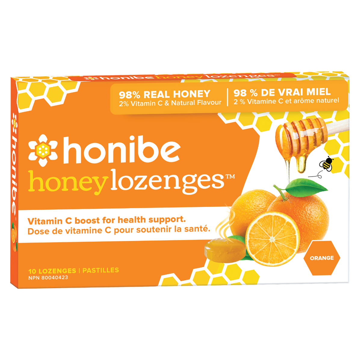 Honibe Honey Lozenges Vitamin C & Orange