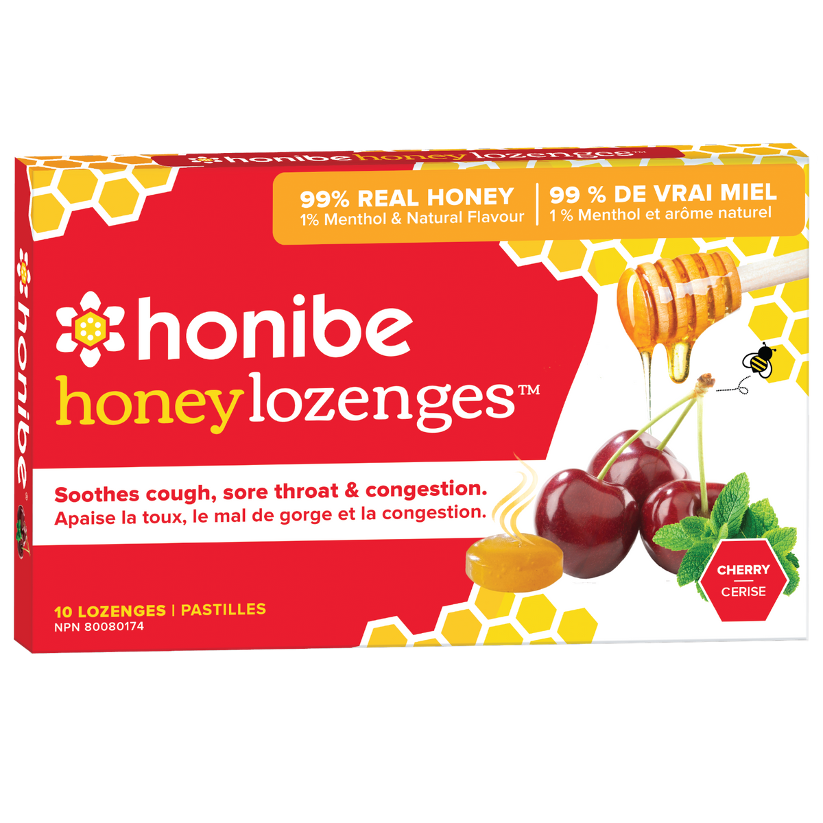 Honibe Honey Lozenges Cherry