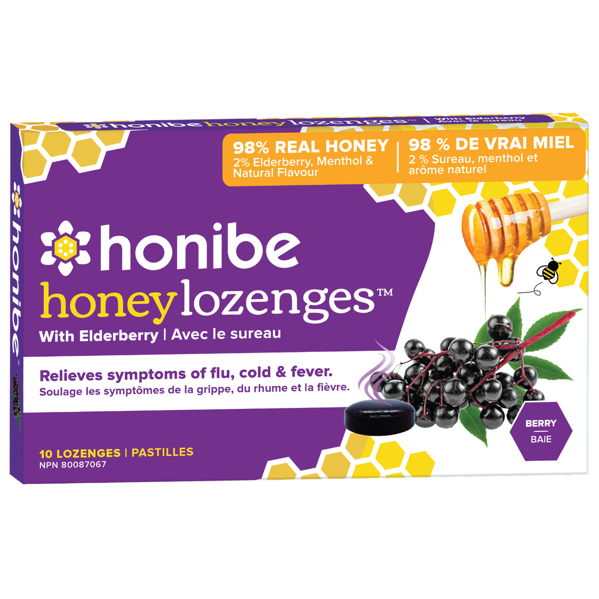 Honibe Honey Lozenges Elderberry