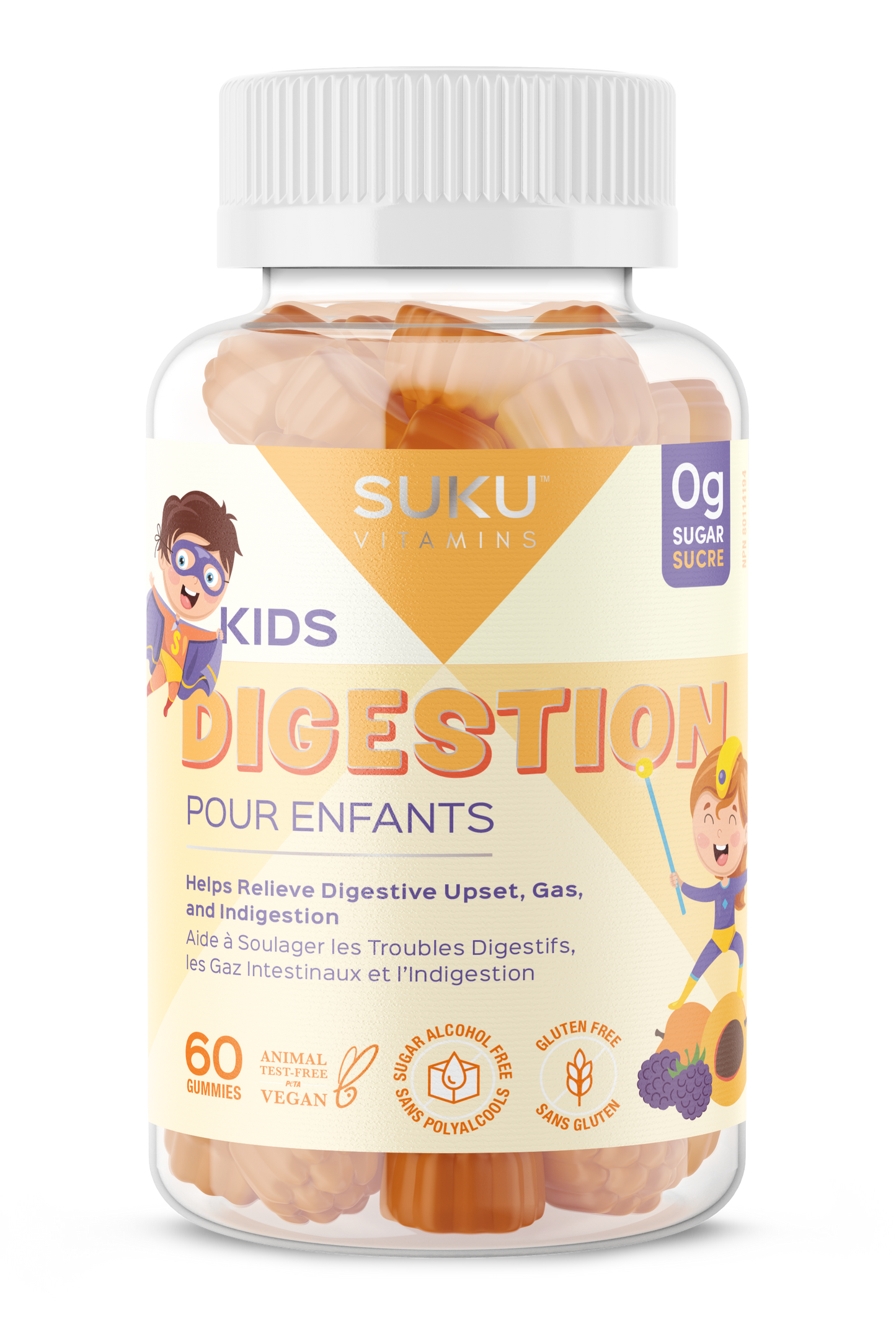 60 Gummies | SUKU Kids Digestion 60 Gummies