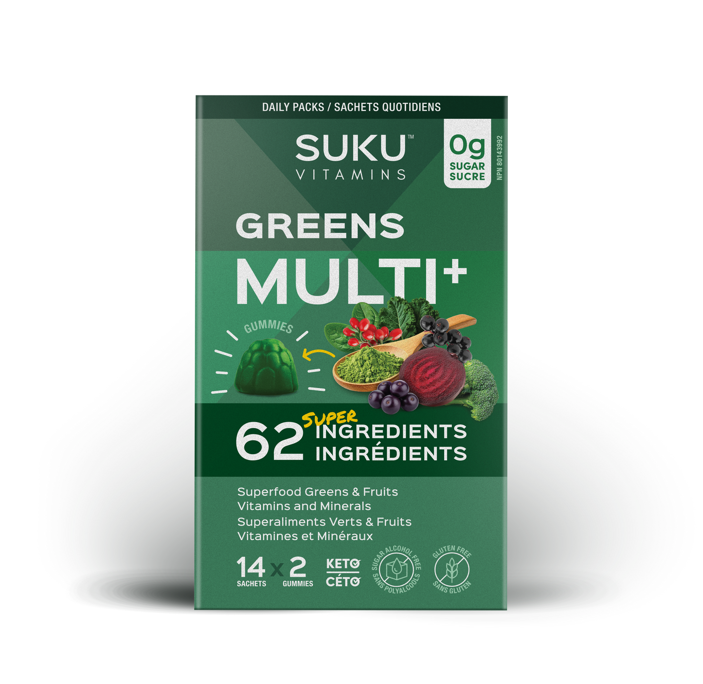 28 Gummies | SUKU Greens Multi+ 28 Gummies