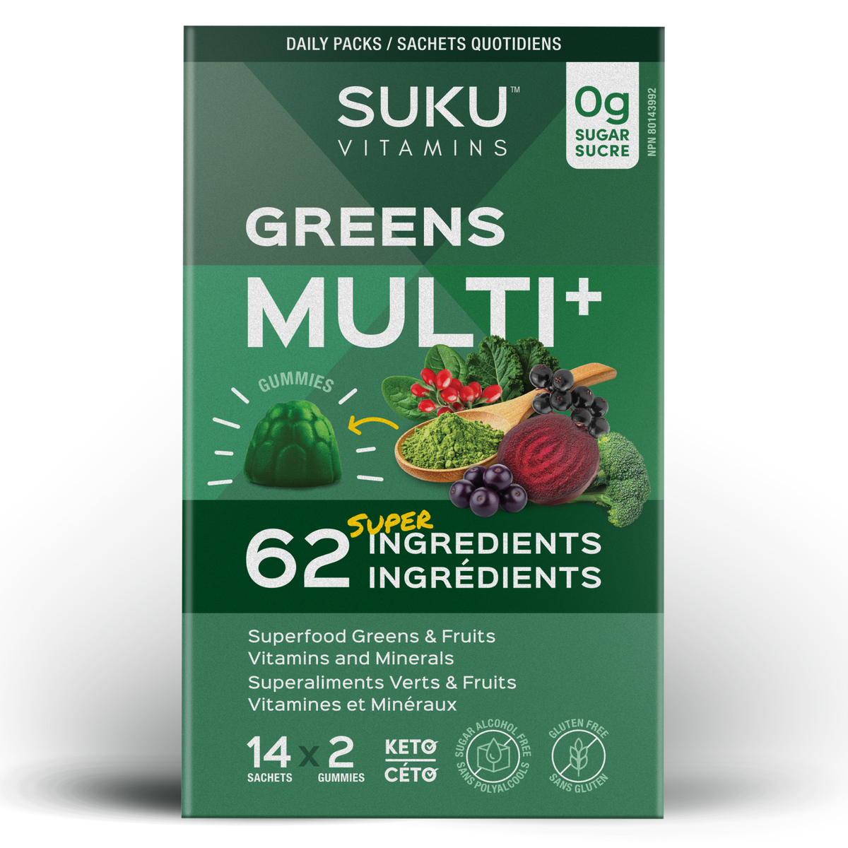 28 Gummies | SUKU Greens Multi+ 28 Gummies