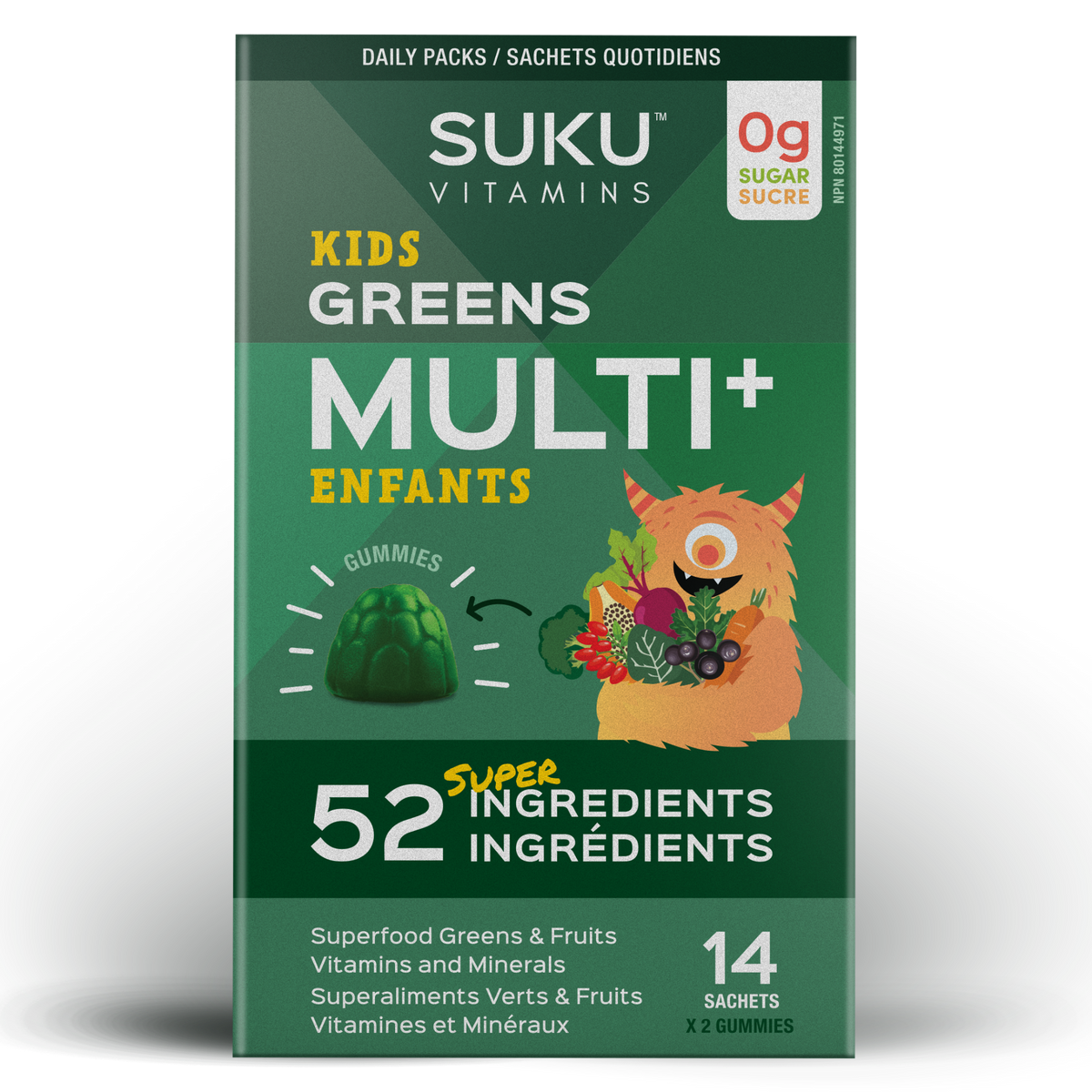 28 Gummies | SUKU Kids Greens Multi+ 28 Gummies