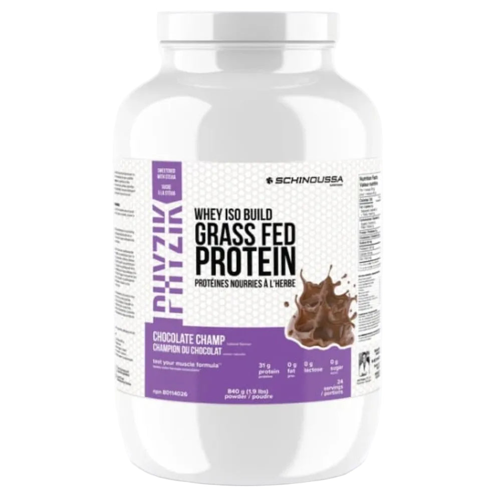 Chocolate Champ | Schinoussa Grass-Fed Whey Iso Build 840g Chocolate Champ