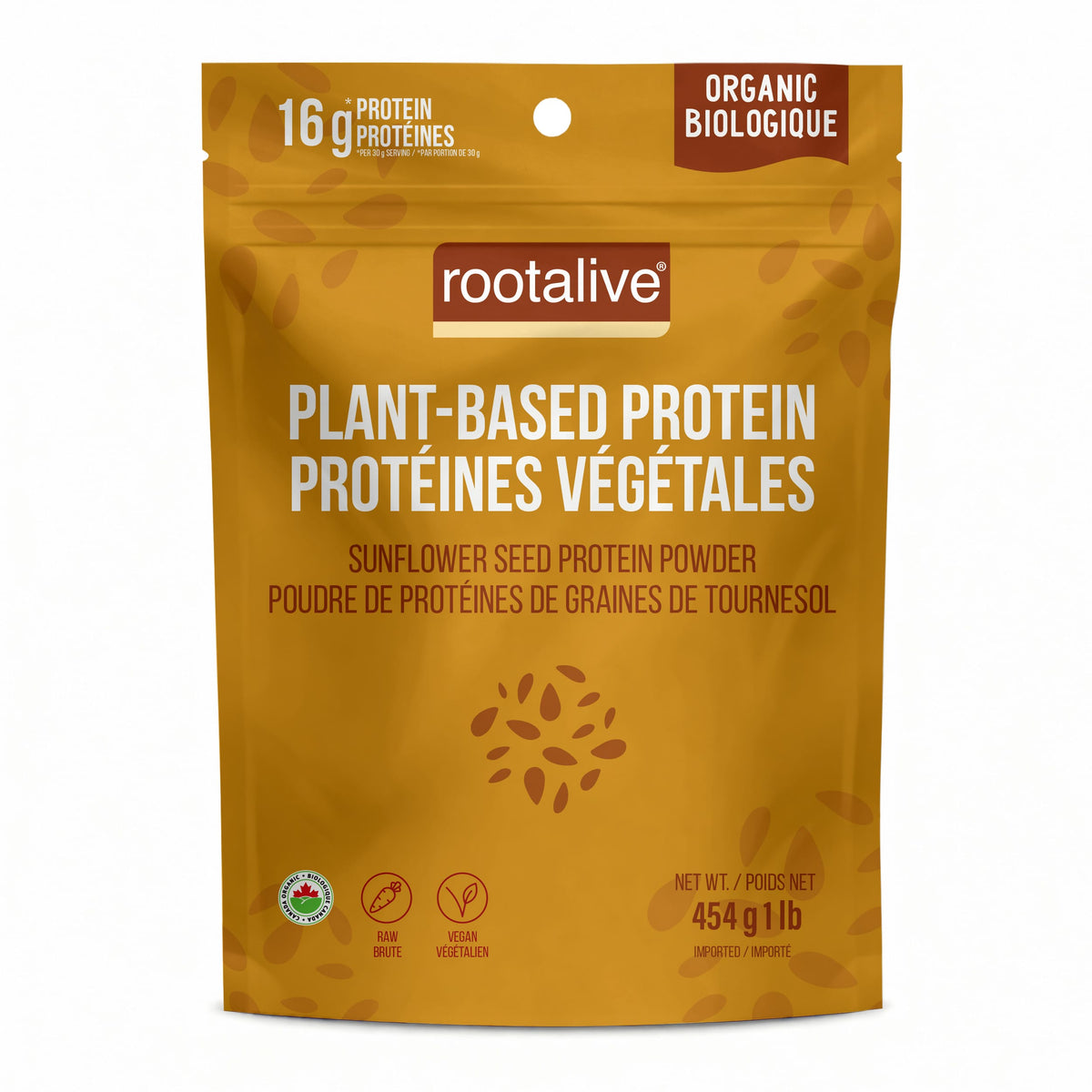 454g | Rootalive Organic Sunflower Seed Protein Powder 454g