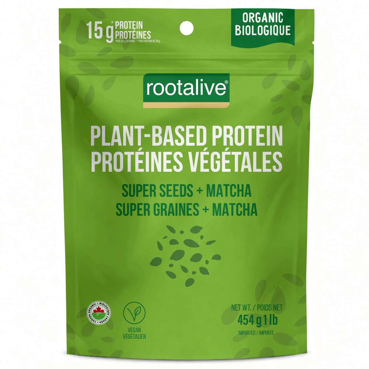 454g | Rootalive Organic Plant-Based Protein Super Seeds 454g