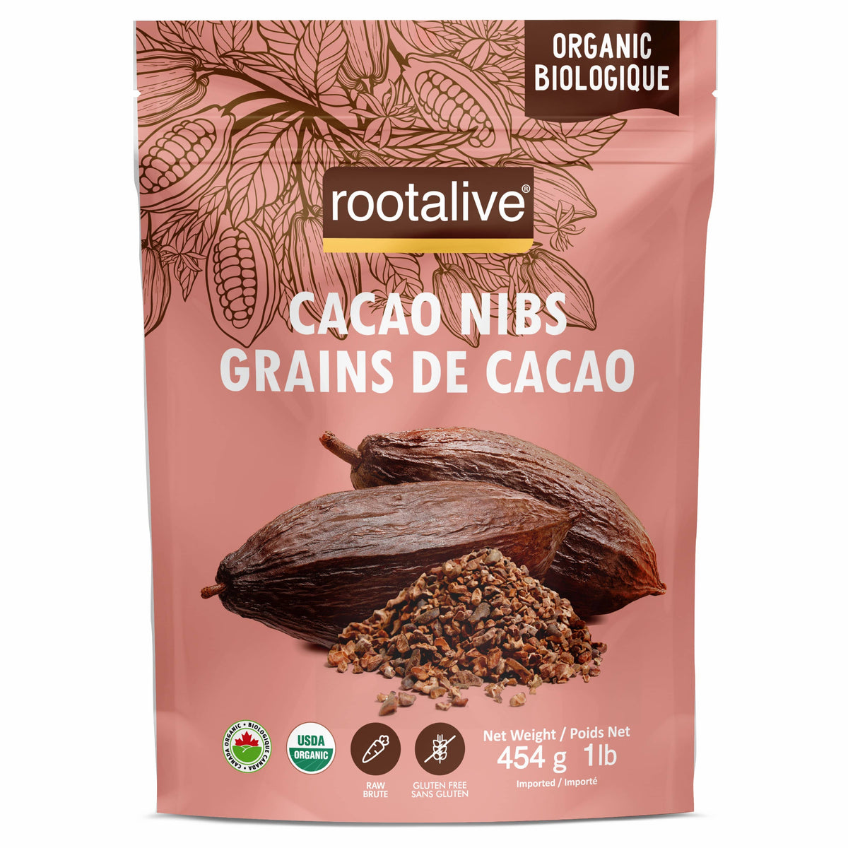 454g | Rootalive Organic Cacao Nibs 454g