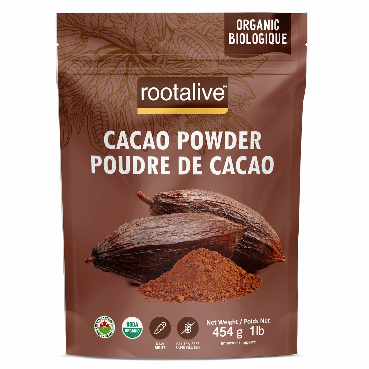 454g | Rootalive Organic Cacao Powder from the Dominican Republic 454g