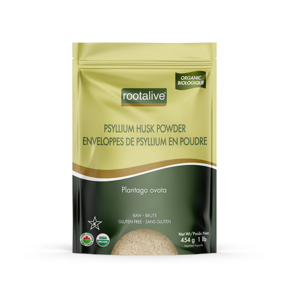 454g | Rootalive Organic Psyllium Husk Powder 454g