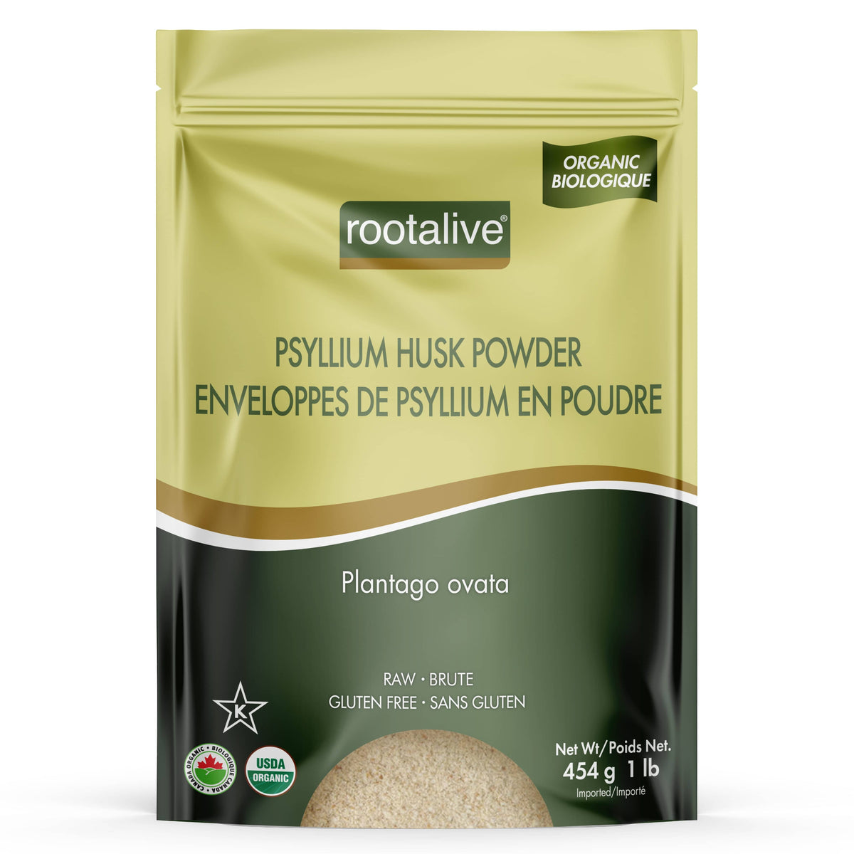 454g | Rootalive Organic Psyllium Husk Powder 454g