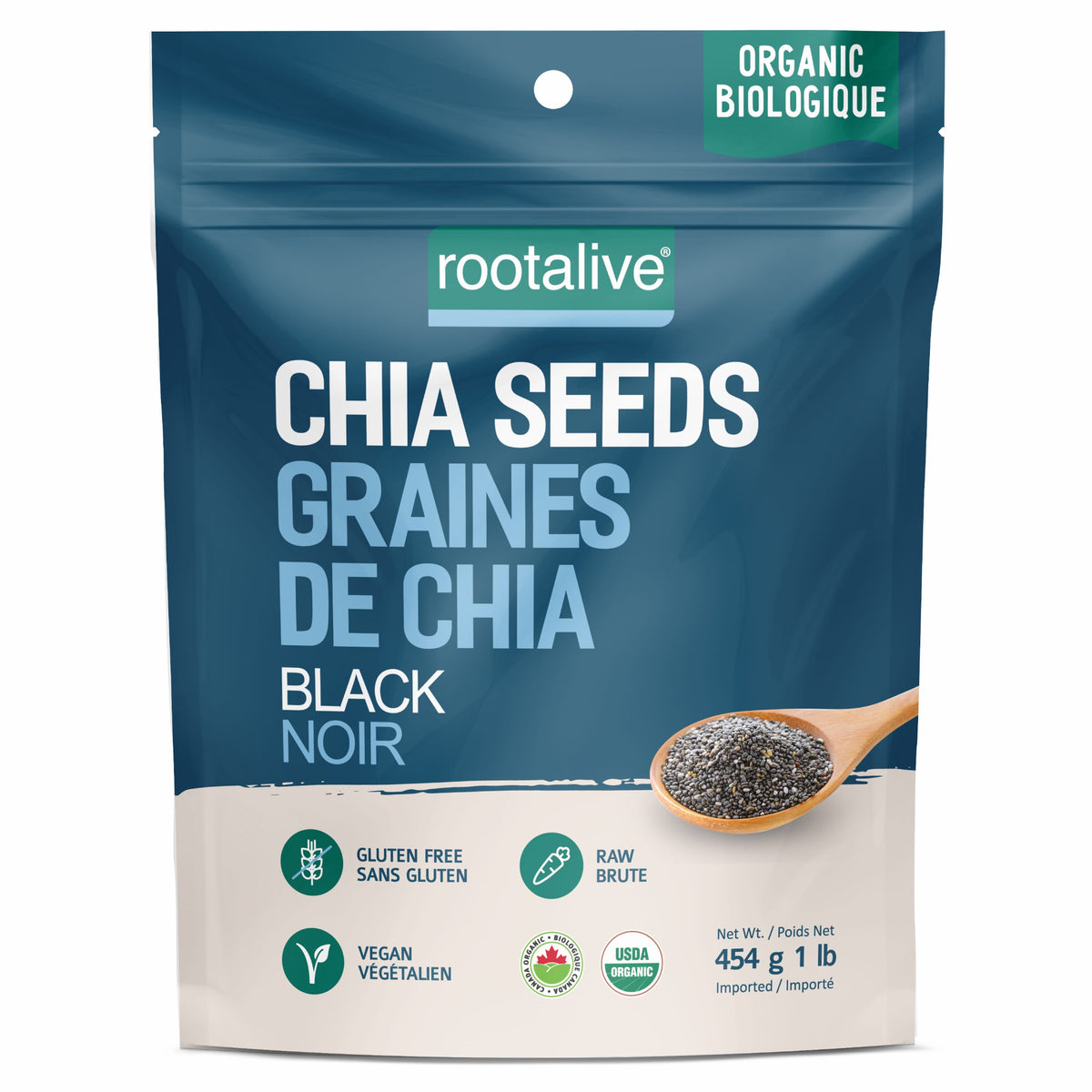 454g | Rootalive Black Chia Seeds 454g