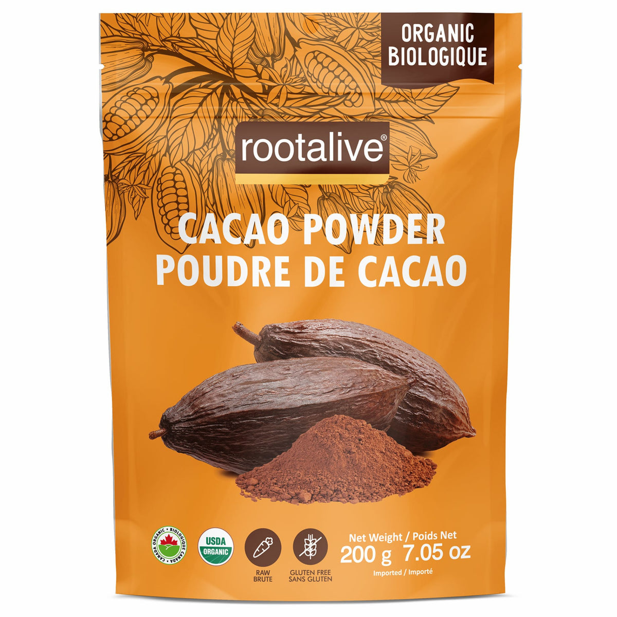 200g | Rootalive Organic Raw Cacao Powder from Peru 200g