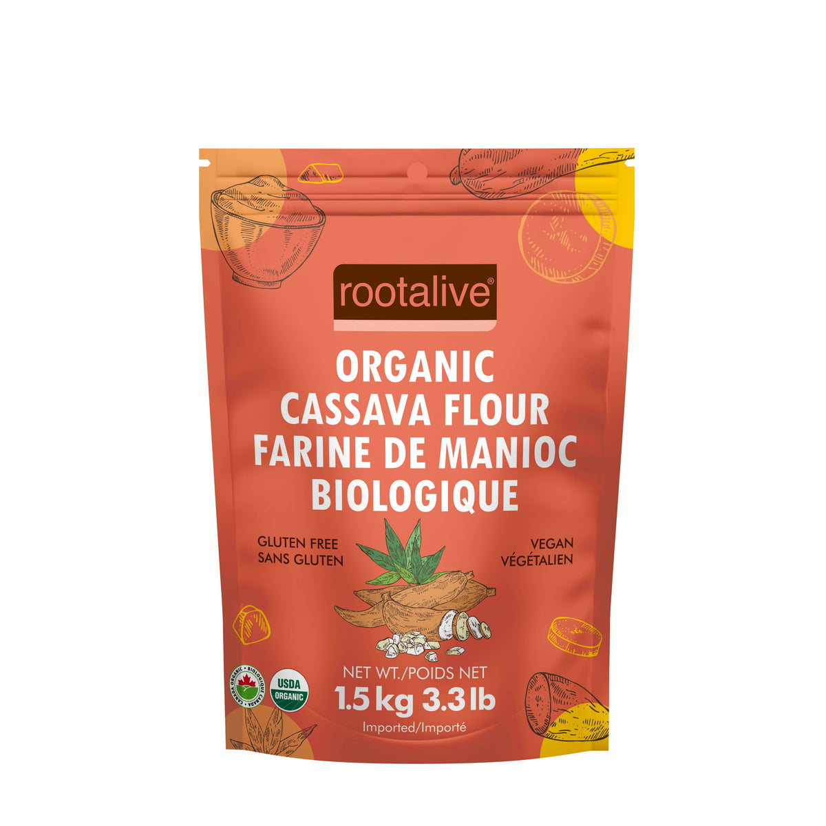 1.5kg | Rootalive Organic Cassava Flour 1.5kg