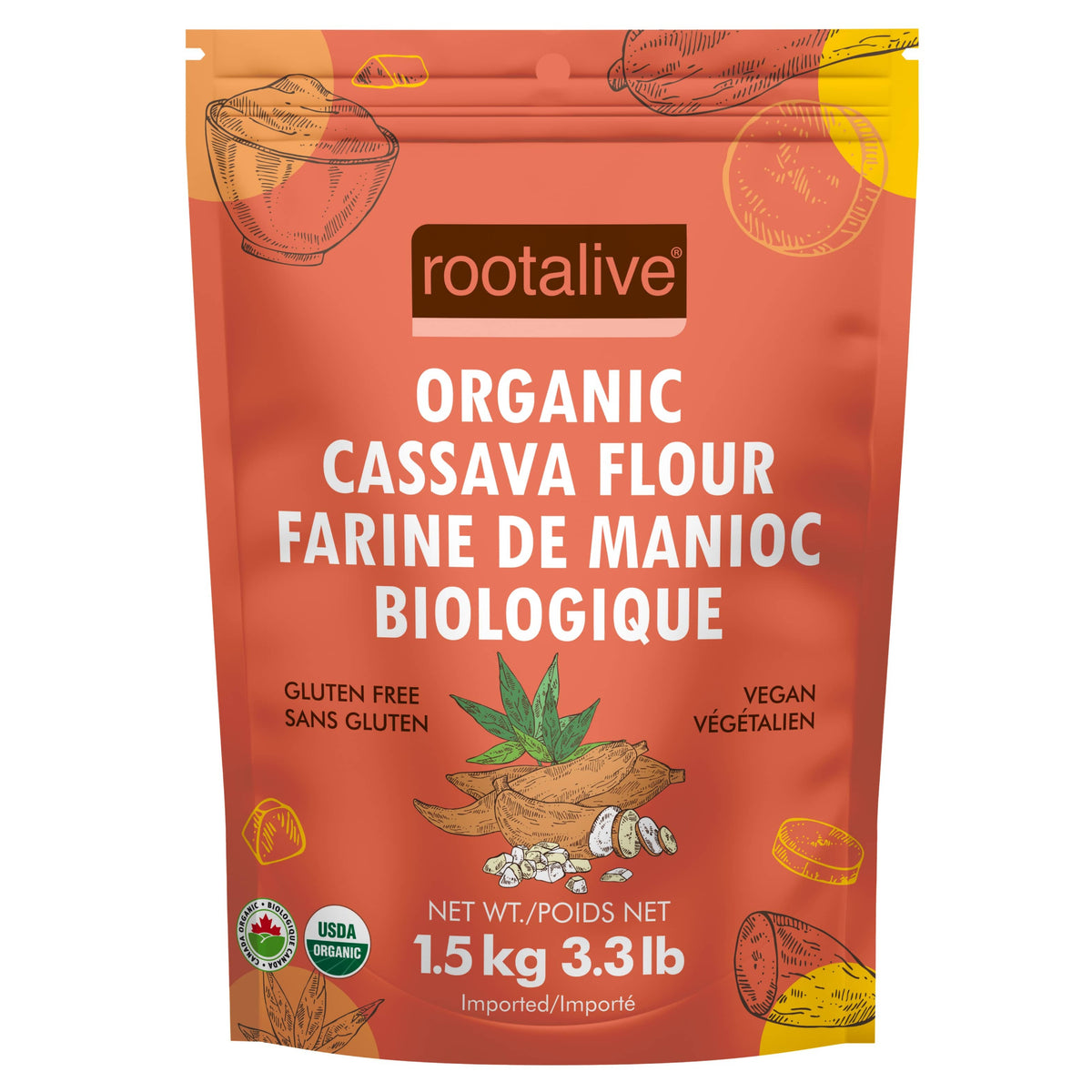 1.5kg | Rootalive Organic Cassava Flour 1.5kg