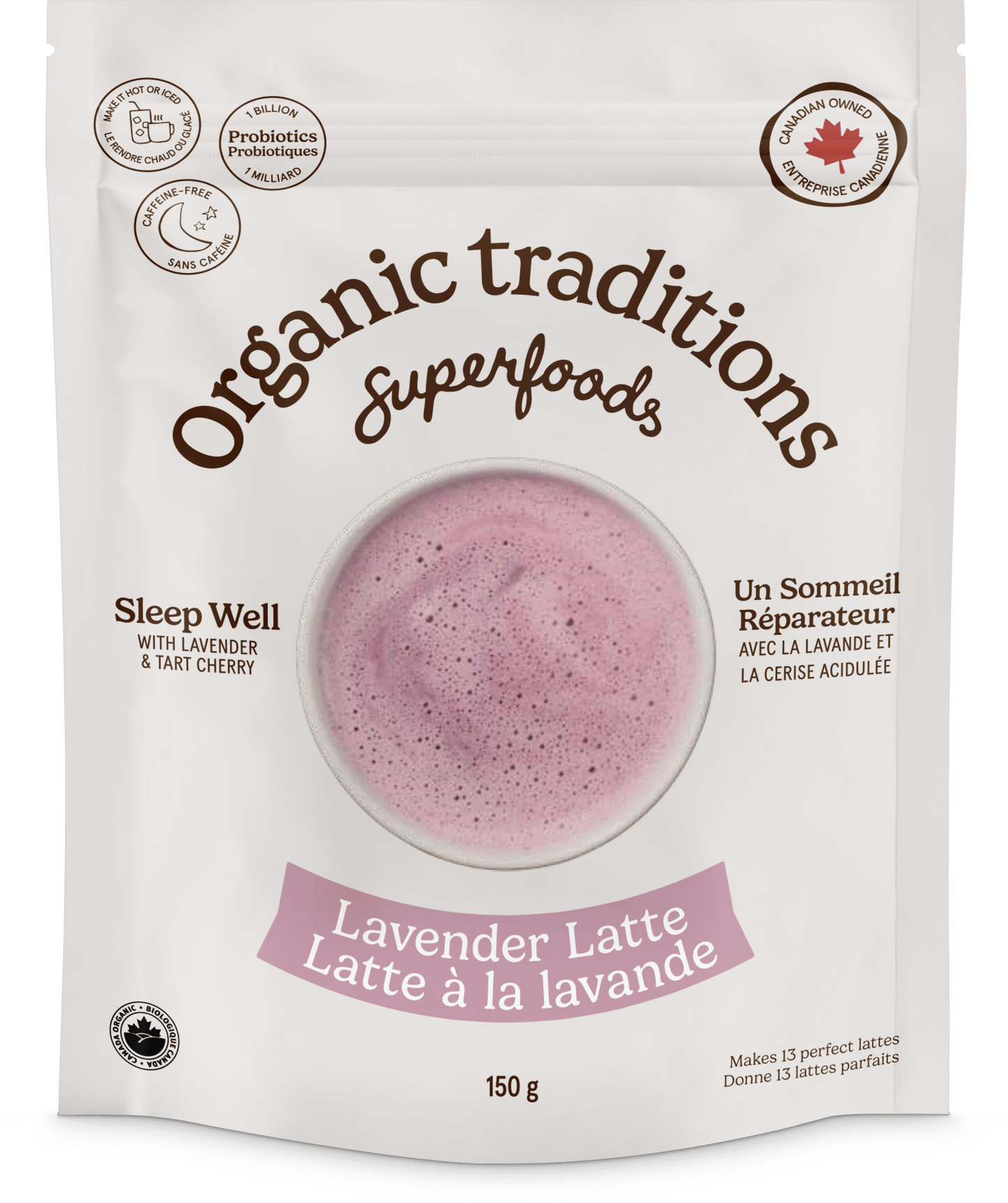 150g | Organic Traditions Lavender Latte 150g