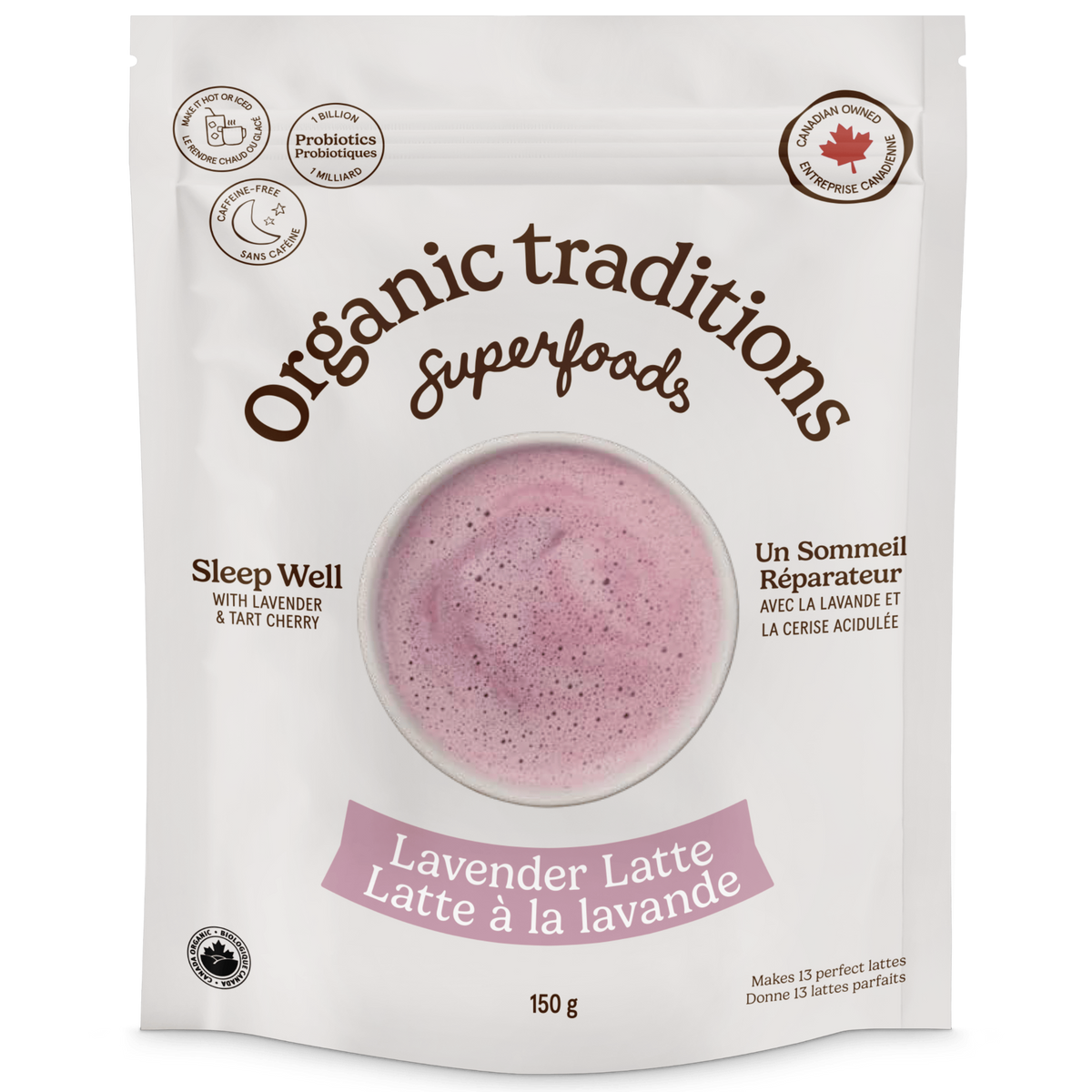 150g | Organic Traditions Lavender Latte 150g