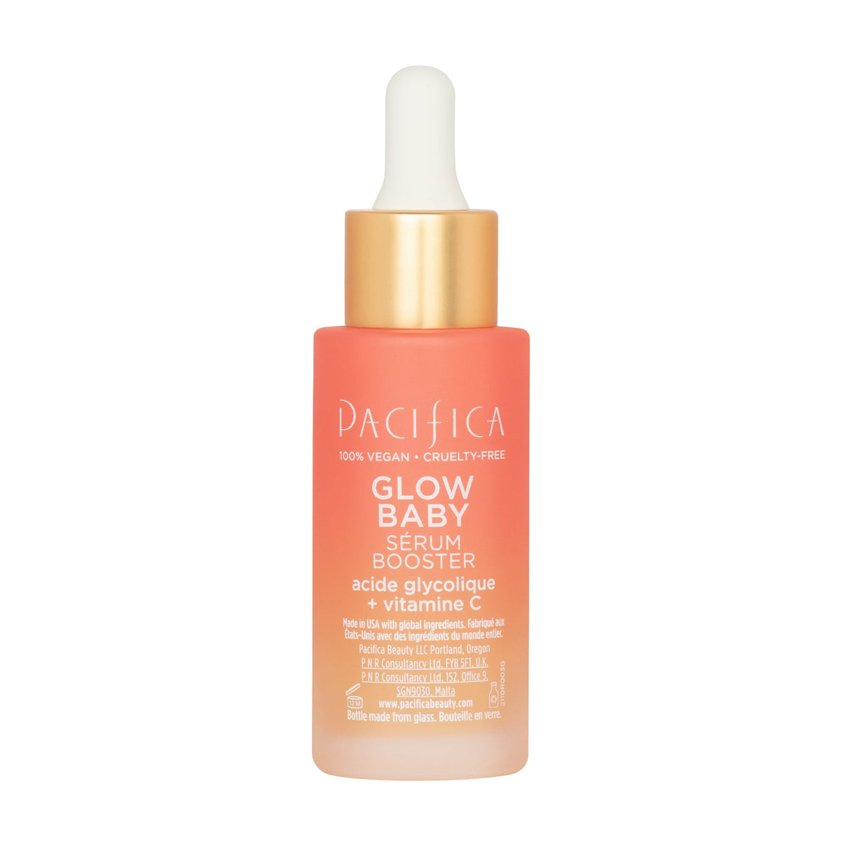 Pacifica Glow Baby Booster Serum with Vitamin C and Glycolic Acid, Brightening Face Serum, 29ml