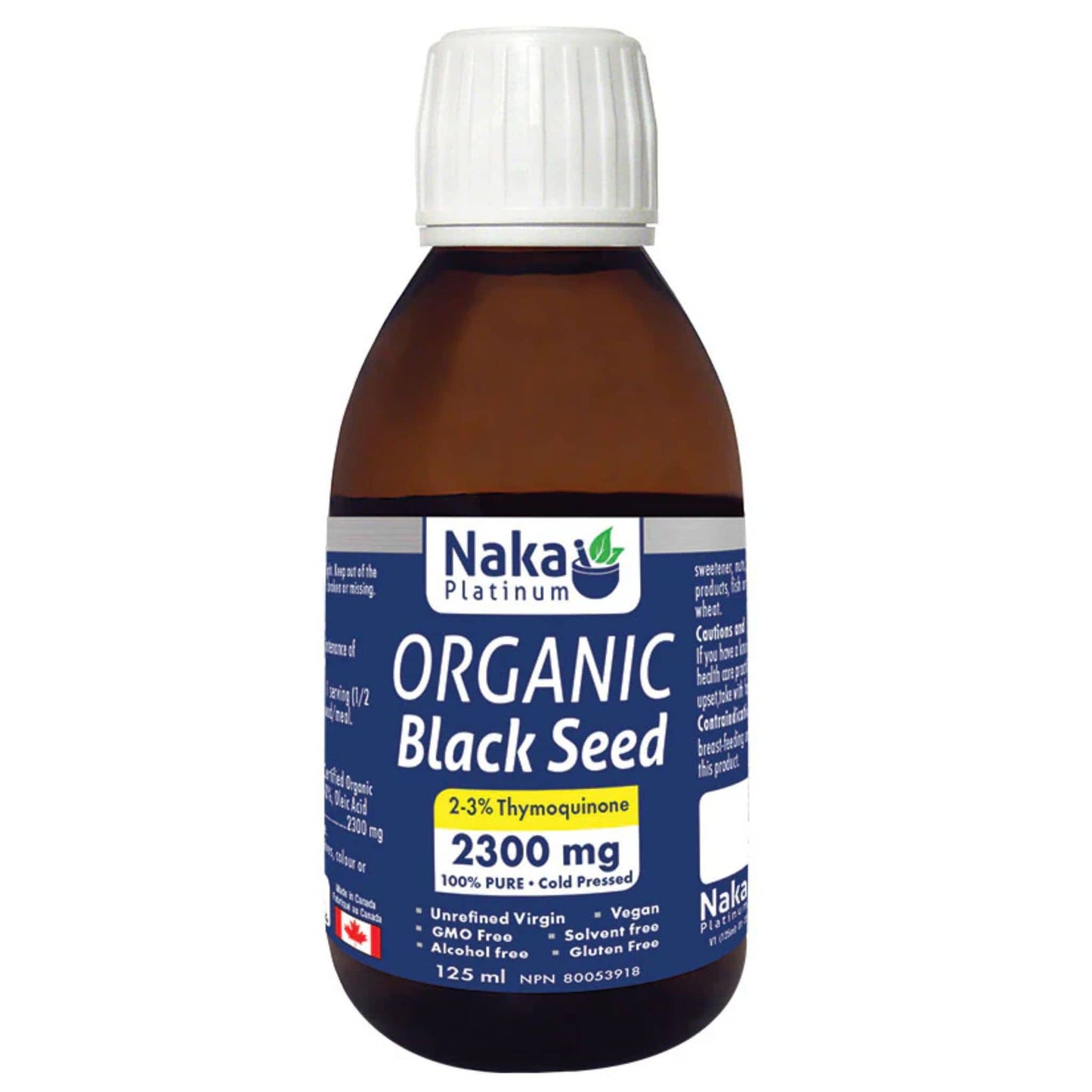 125ml | Naka Platinum Organic Black Seed Oil