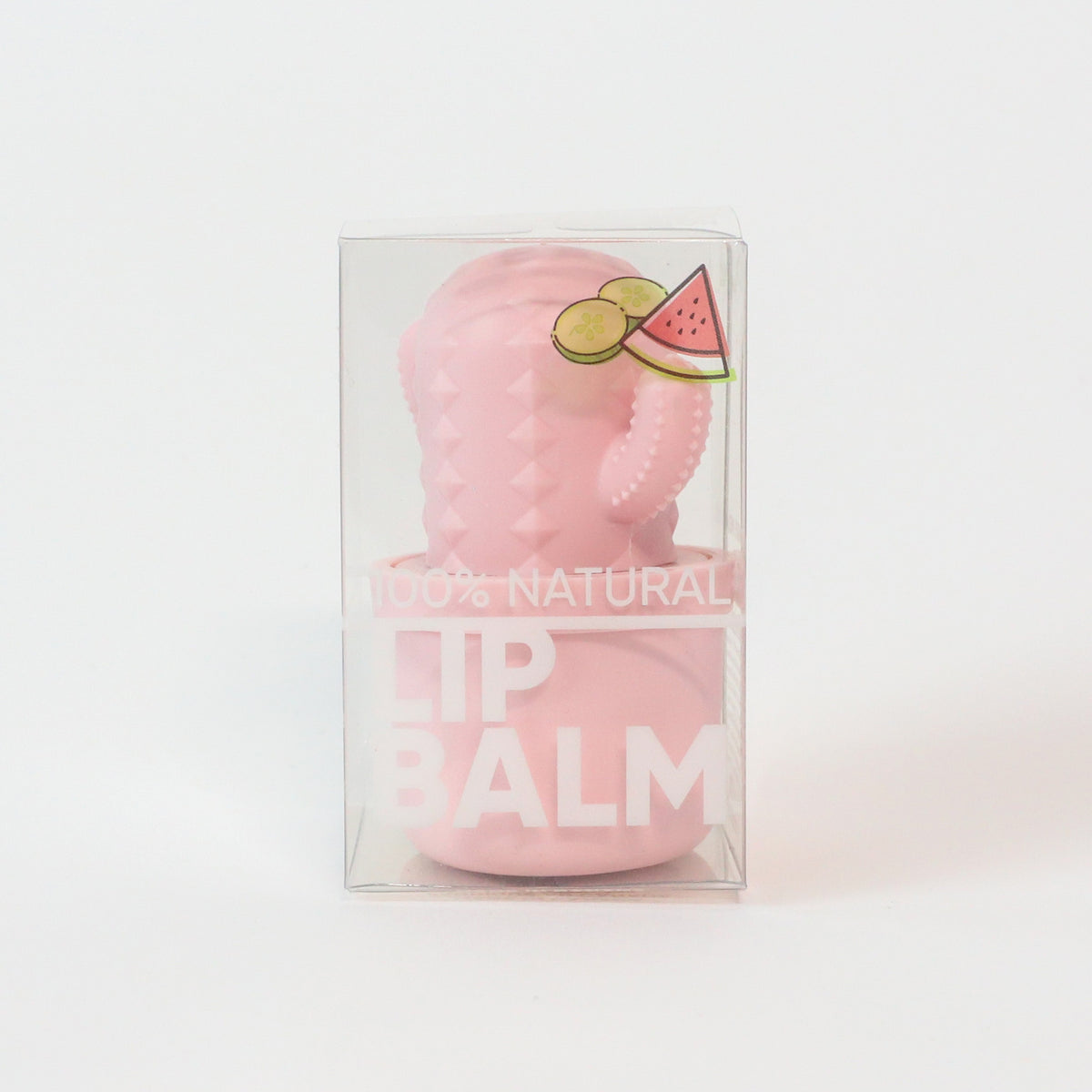 Rebels Refinery Cactus Lip Balm 7g, Summer Citrus or Cucumber Watermelon - Cucumber Watermelon (Pink)