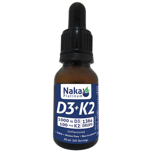 Naka Platinum D3 + K2 Drops in MCT Oil, 1364 Drops, 30ml