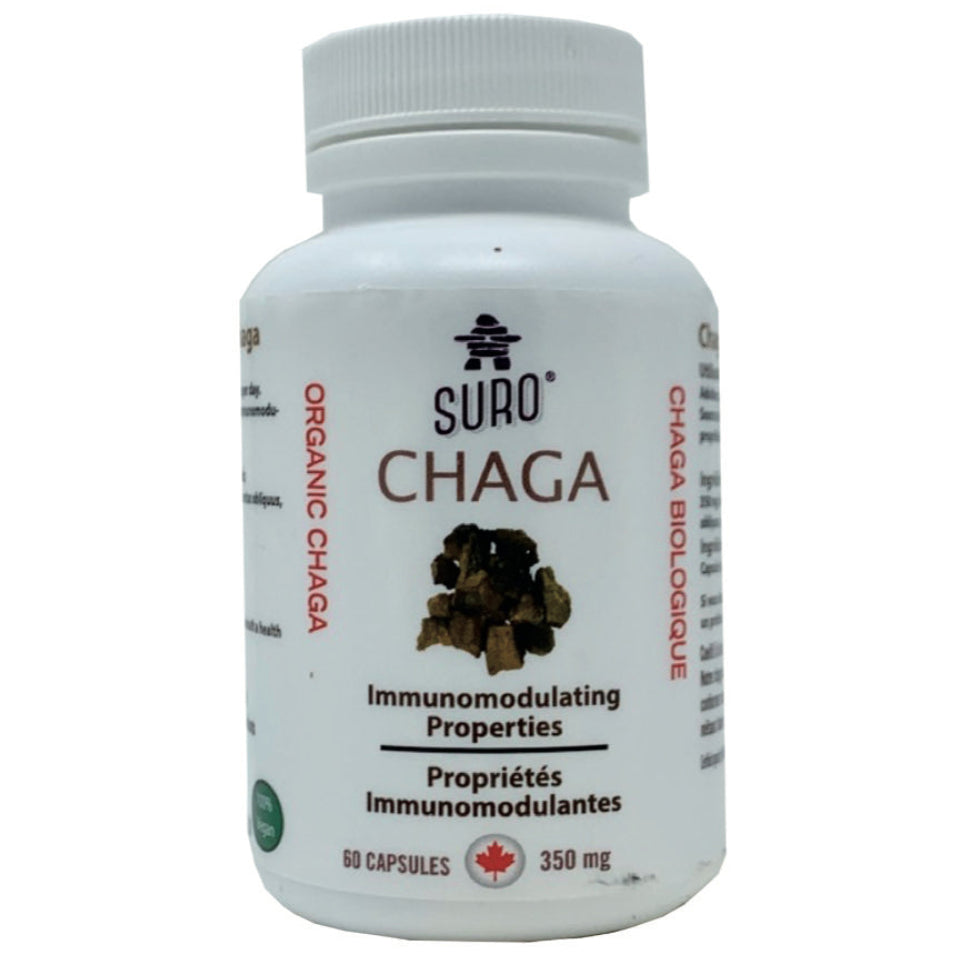 60 Vegetable Capsules | SURO Organic Canadian Chaga Capsules 60 Vegetable Capsules