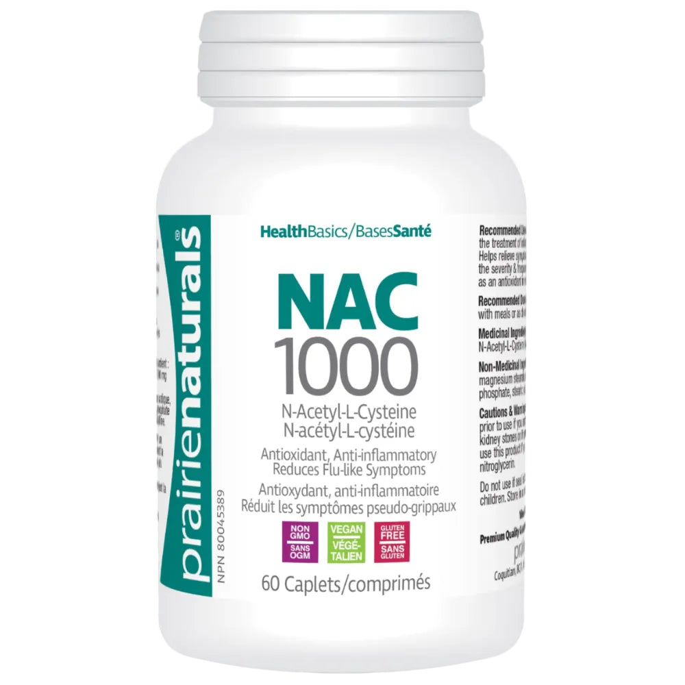 60 Caplets | Prairie Naturals NAC 1000mg 60 Caplets