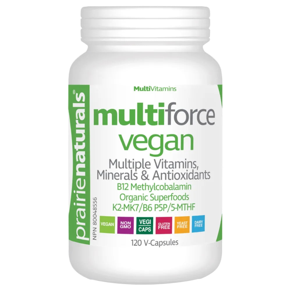 120 Vegetable Capsules | Prairie Naturals Multi-Force Vegan Daily Multivitamin 120 Vegetable Capsules