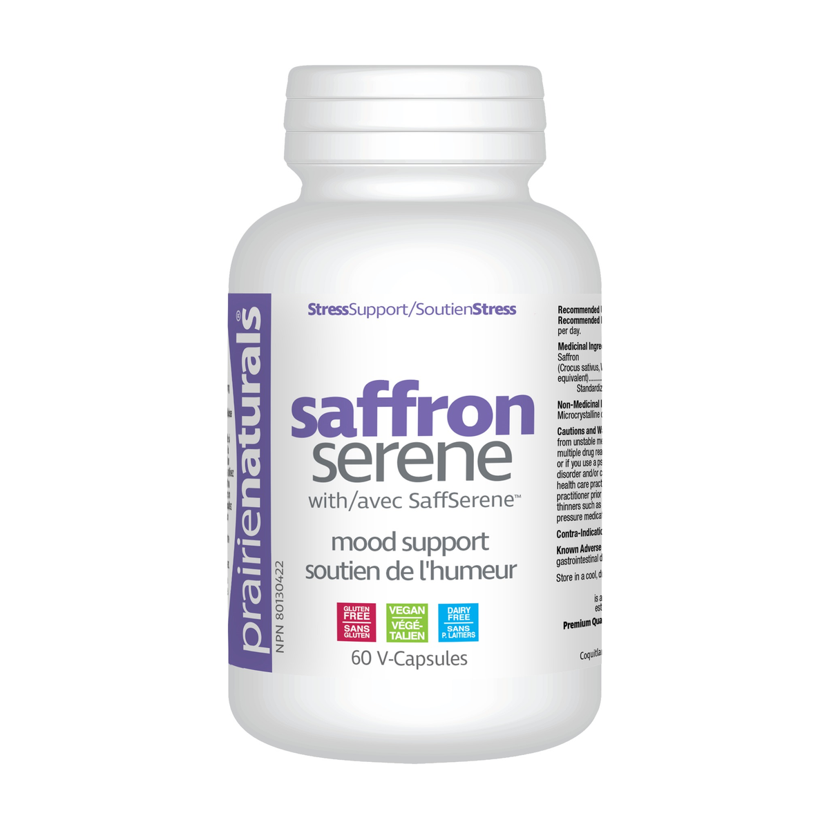 Prairie Naturals Saffron Serene with SaffSerene Saffron Extract 15mg, Supports Healthy Mood Balance, Vegan, 60 Vegetable Capsules