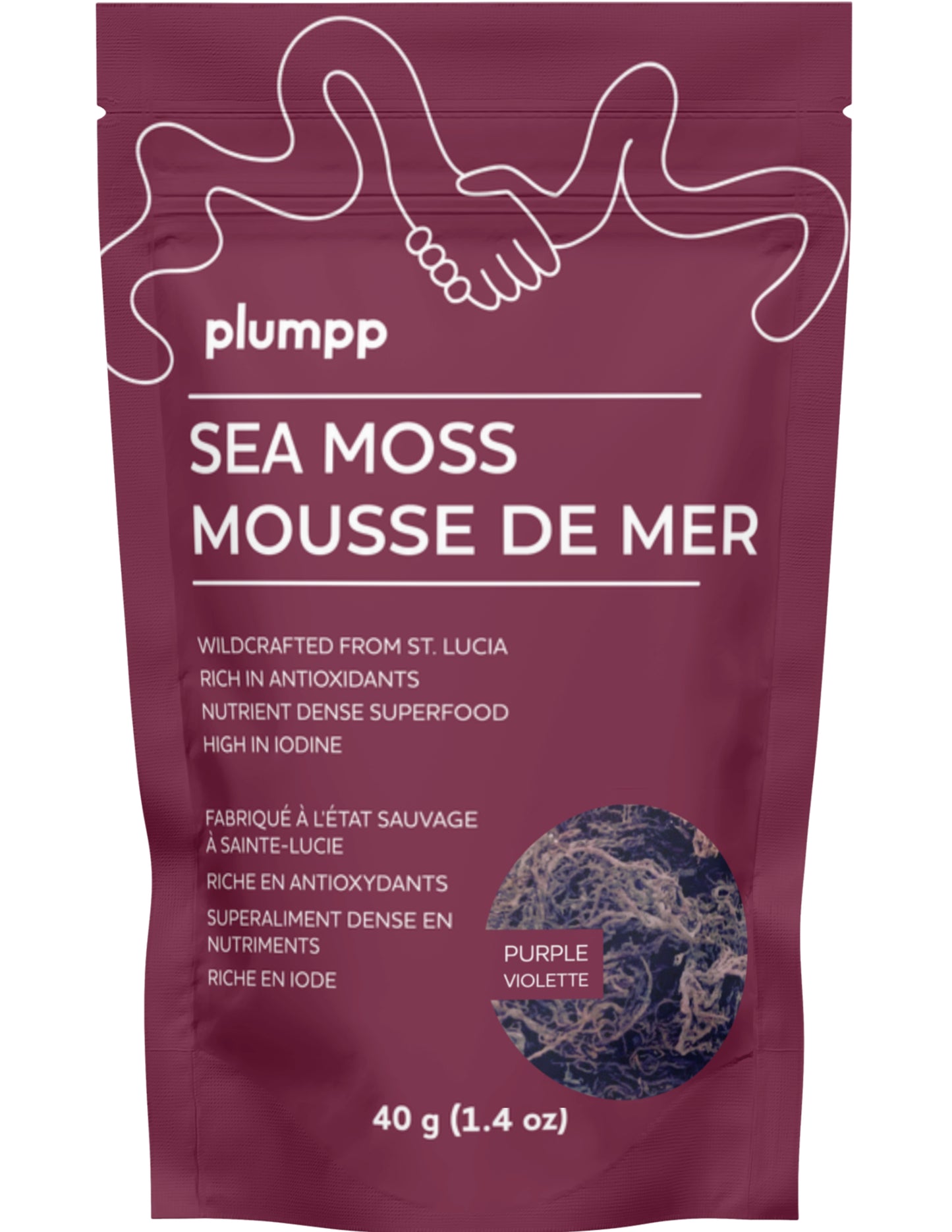 40g | Plumpp Raw Purple Sea Moss 40g