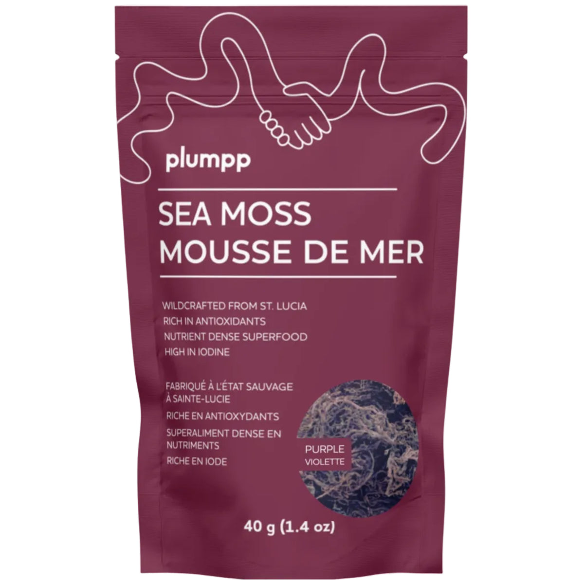 40g | Plumpp Raw Purple Sea Moss 40g