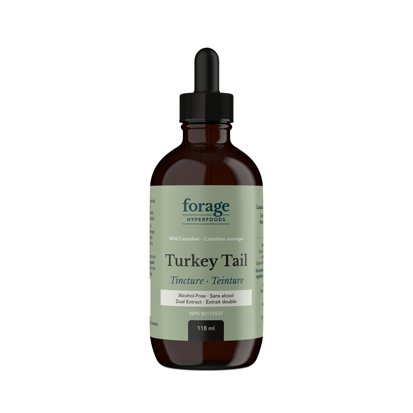 Forage Hyperfoods Turkey Tail tincture Alcohol-Free 118ml