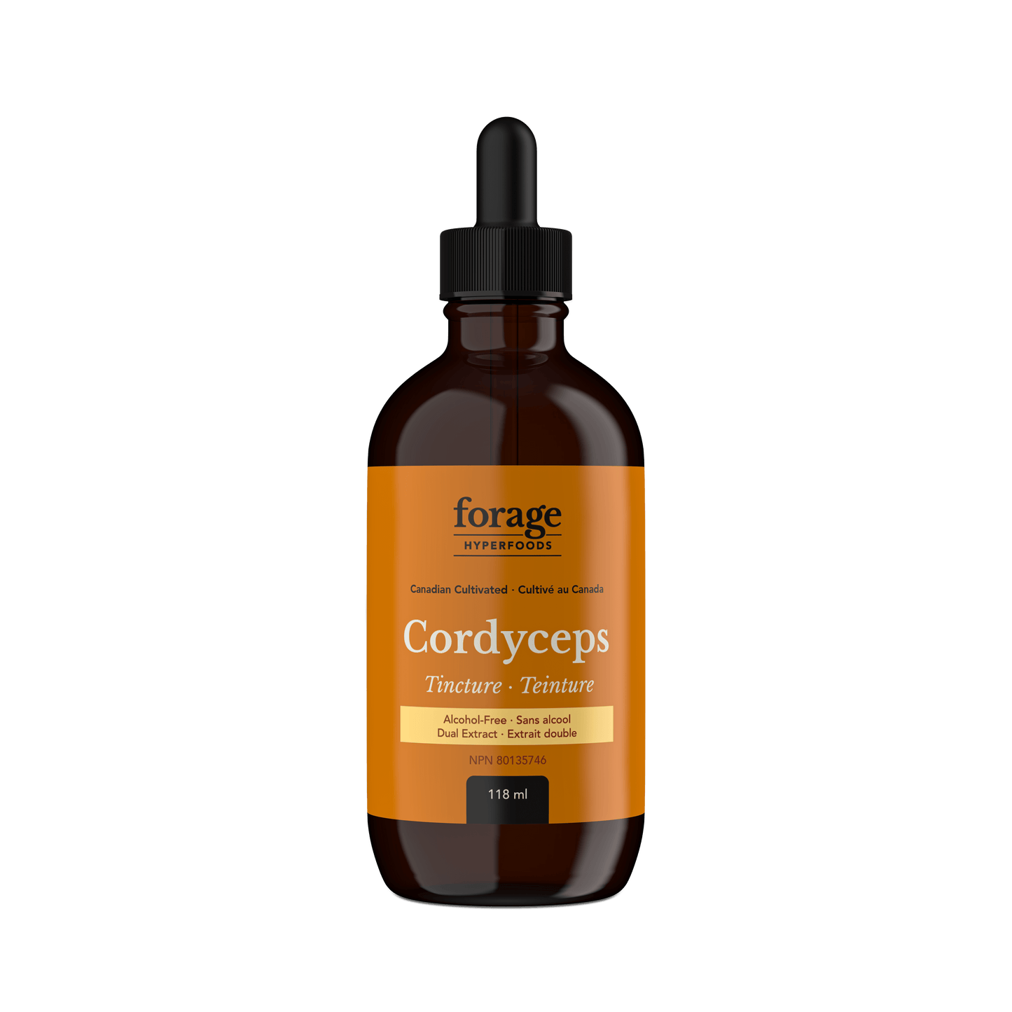 Forage Hyperfoods Cordyceps tincture Alcohol-Free 118ml