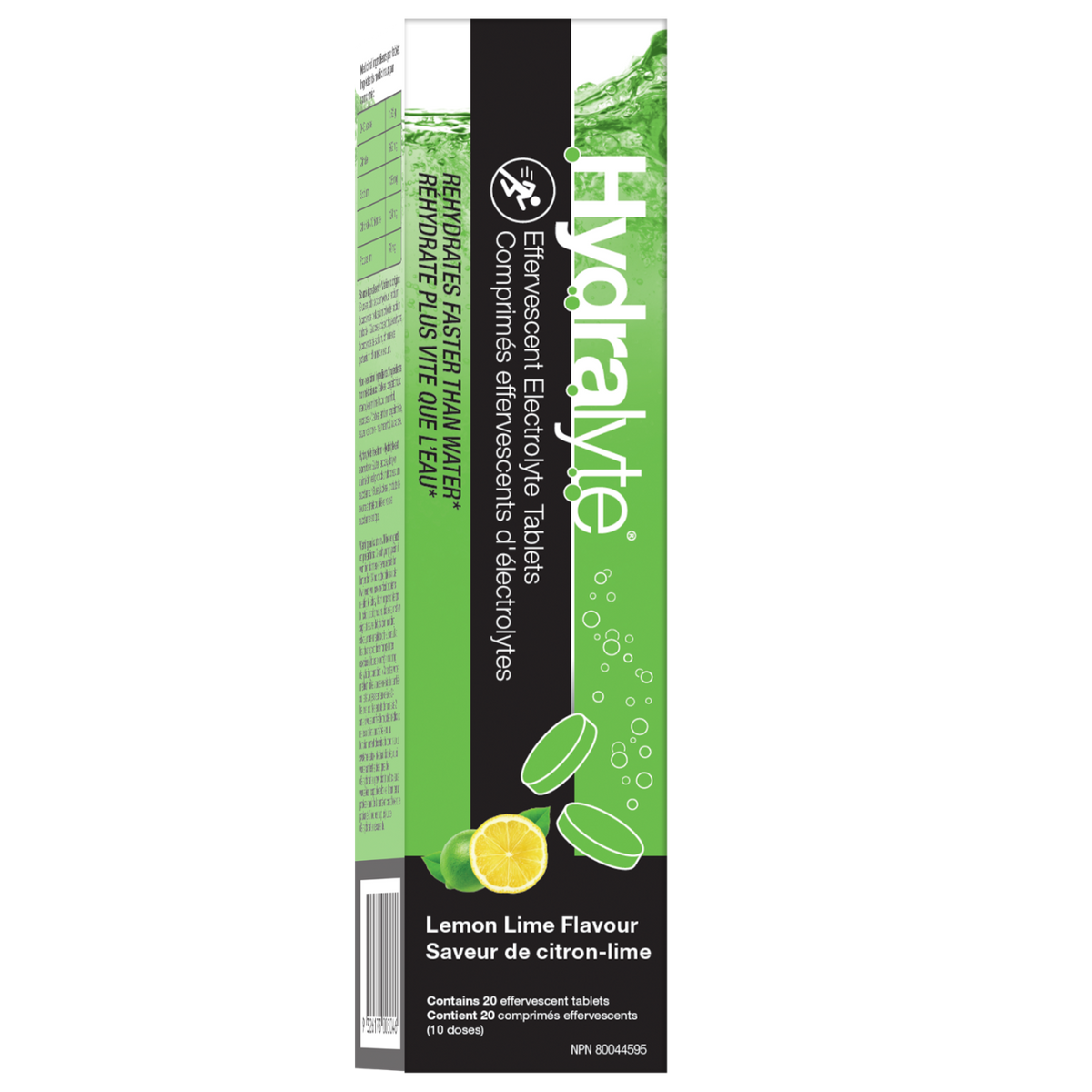 HydraLyte Sports Effervescent Electrolyte Tablets Lemon Lime
