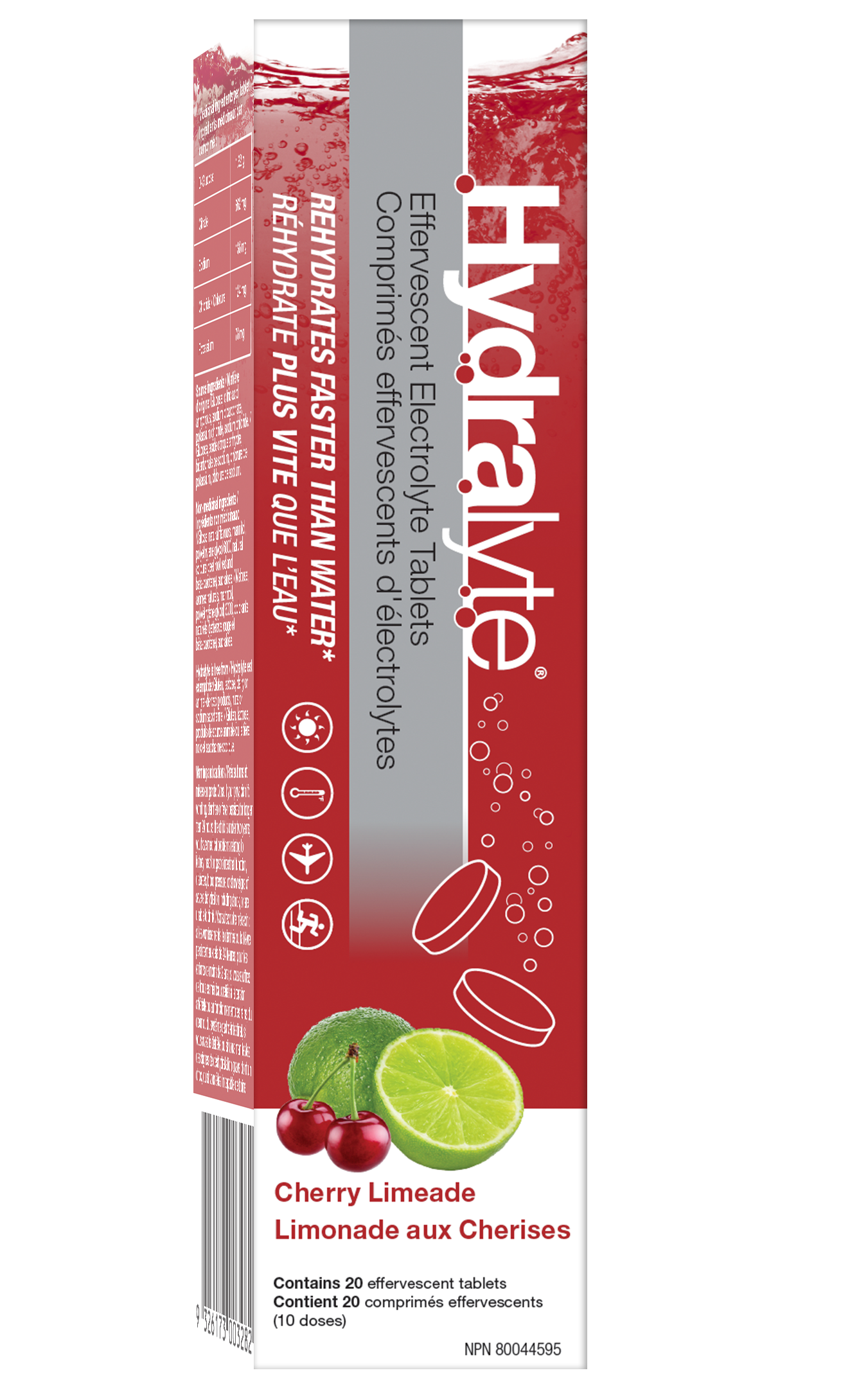 HydraLyte Effervescent Electrolyte Tablets Cherry Limeade