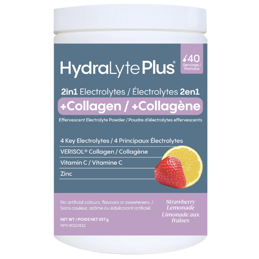 HydraLyte Collagen Electrolyte Powder Tub Strawberry Lemonade
