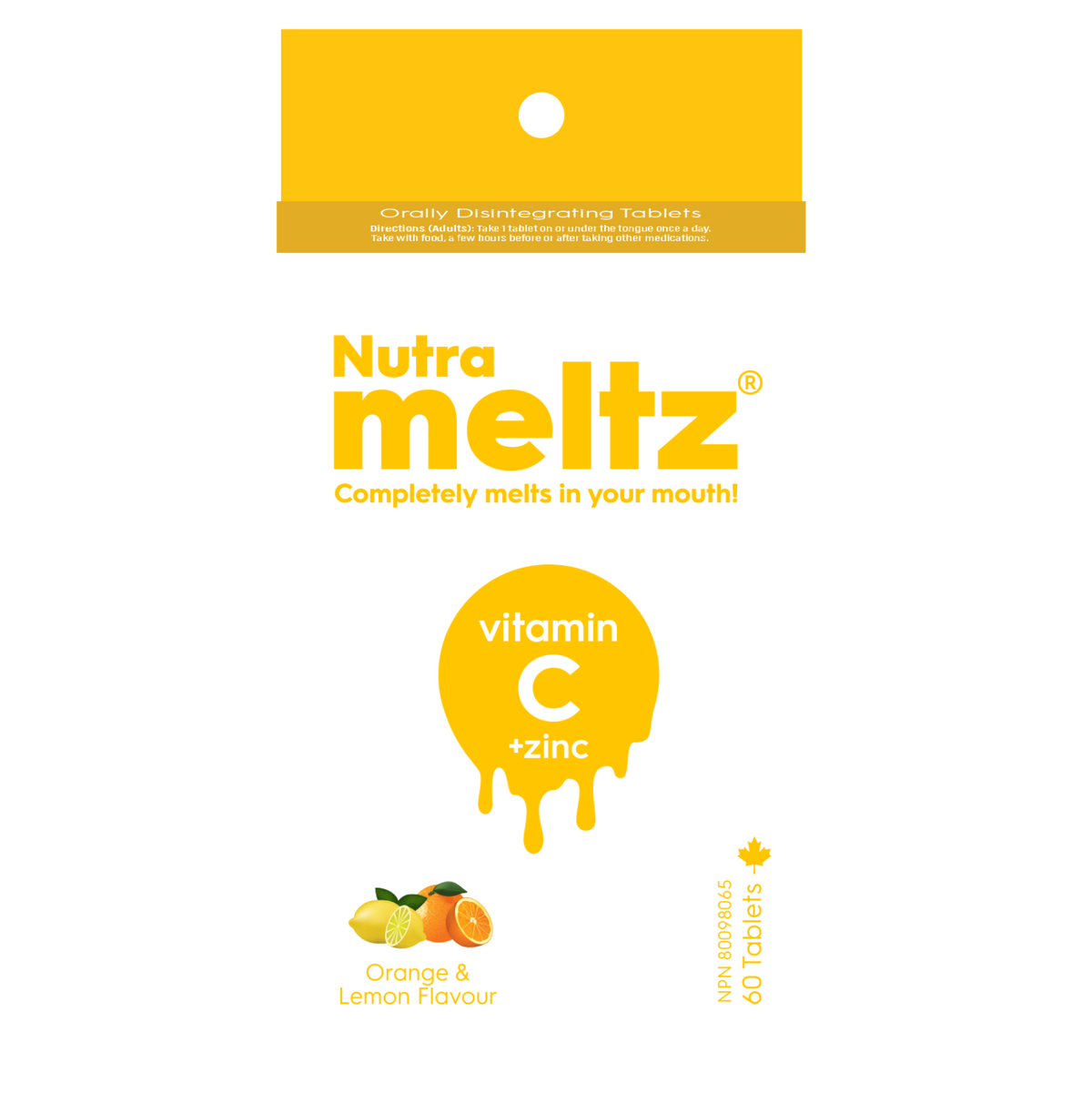 60 Tablets | Nutrameltz Vitamin C + Zinc 60 Tablets