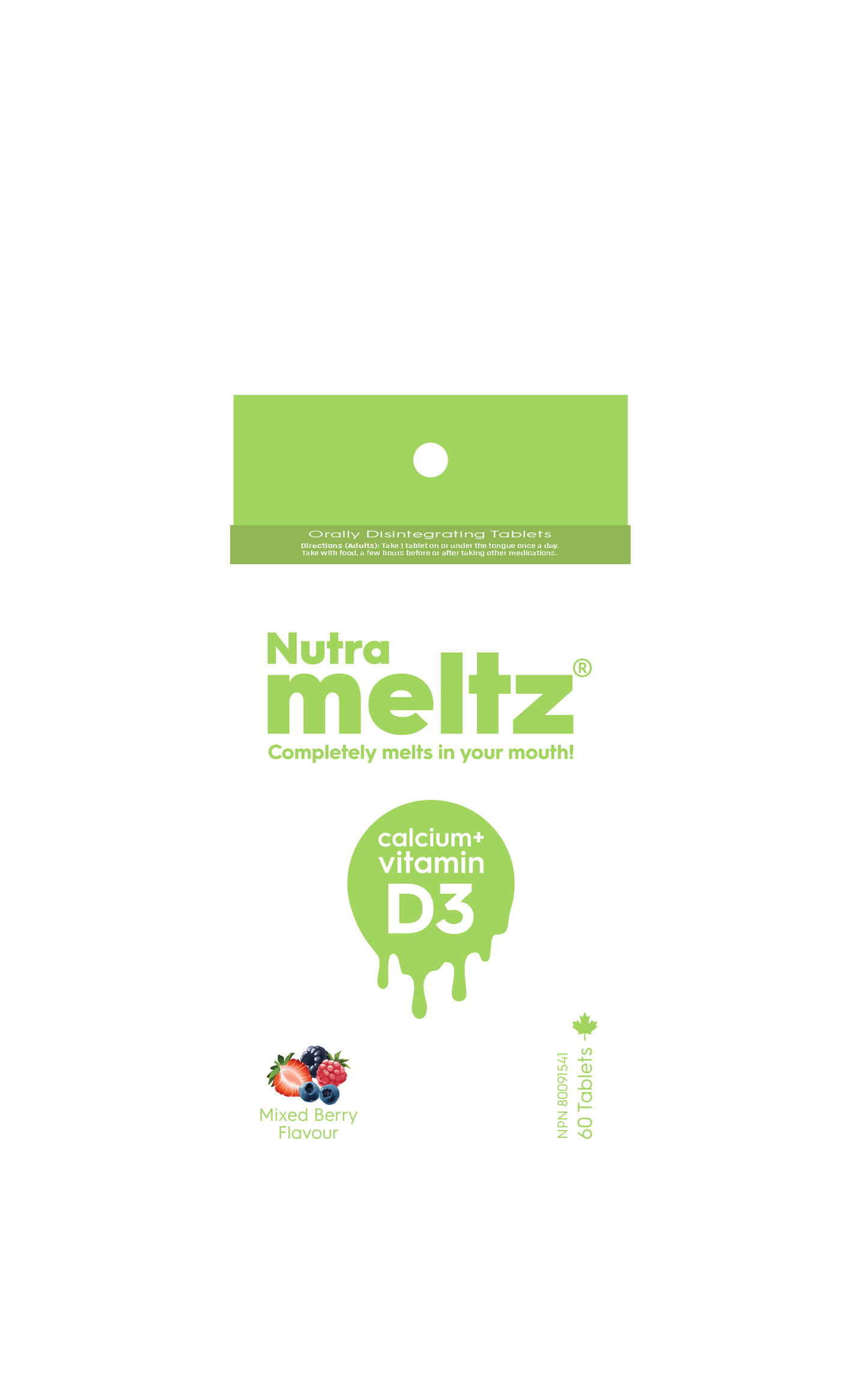 60 Tablets | Nutrameltz Calcium + Vitamin D3 60 Tablets