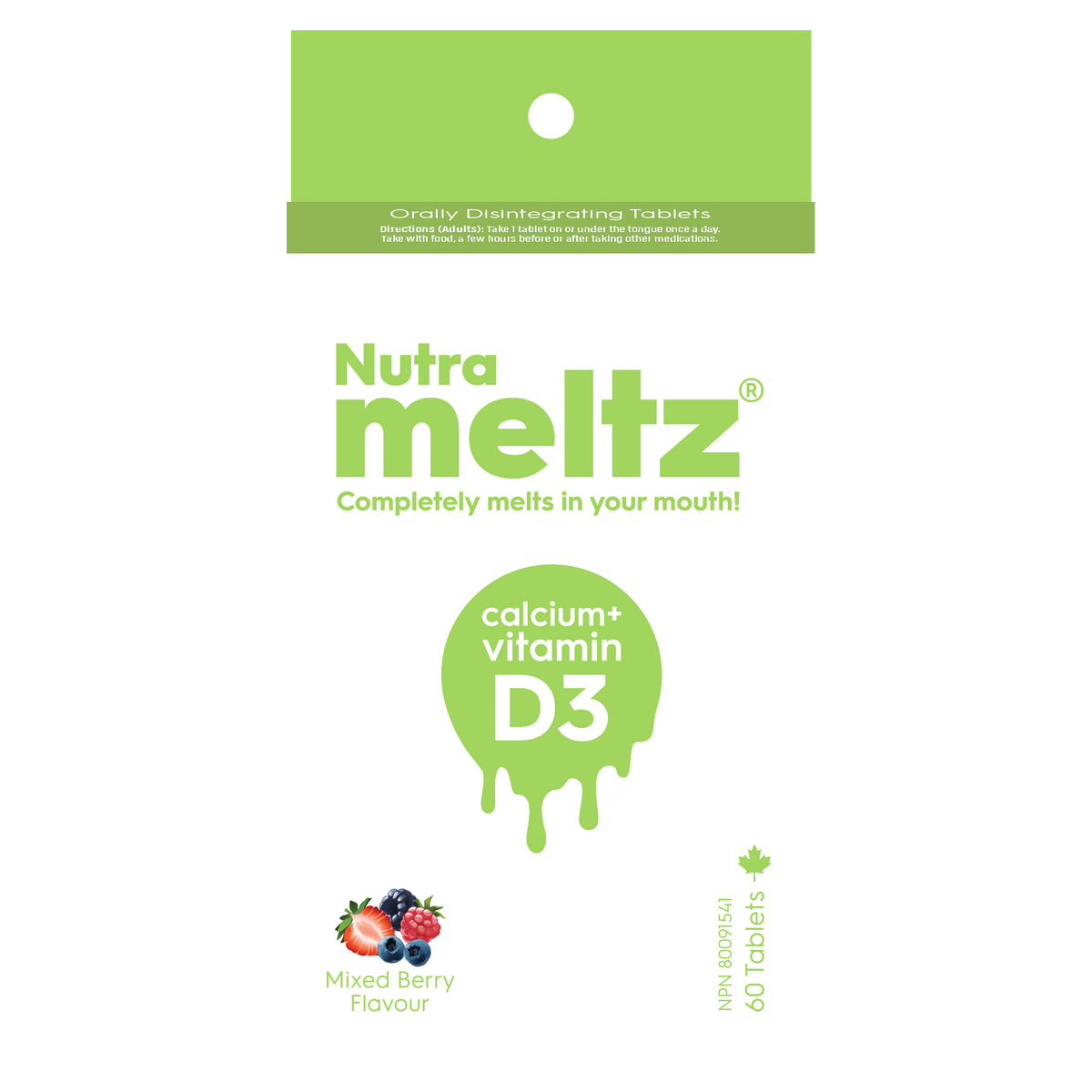 60 Tablets | Nutrameltz Calcium + Vitamin D3 60 Tablets