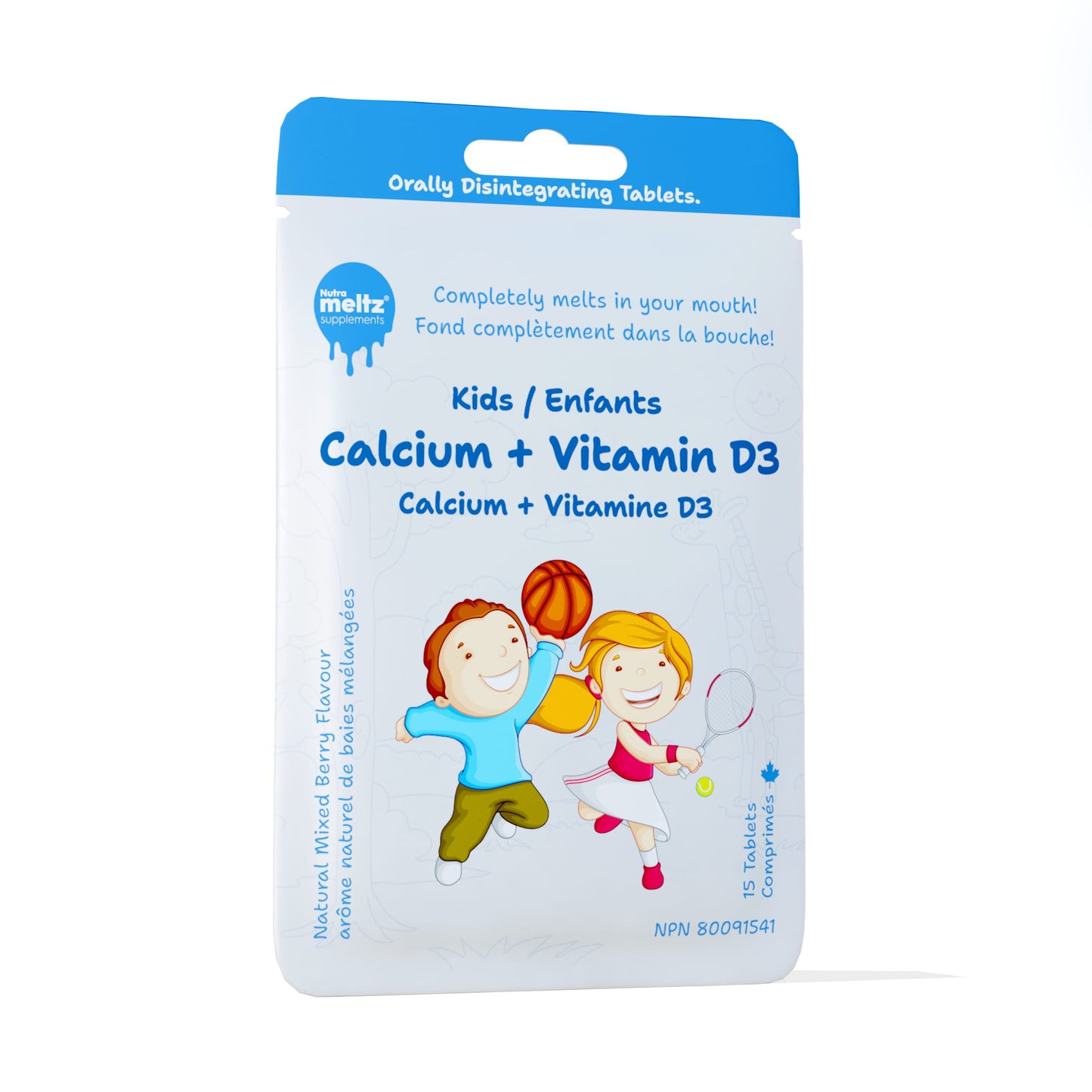 Case of 12 x 15 Tablets | Nutrameltz KIDS Calcium + Vitamin D3 Case of 12 x 15 Tablets
