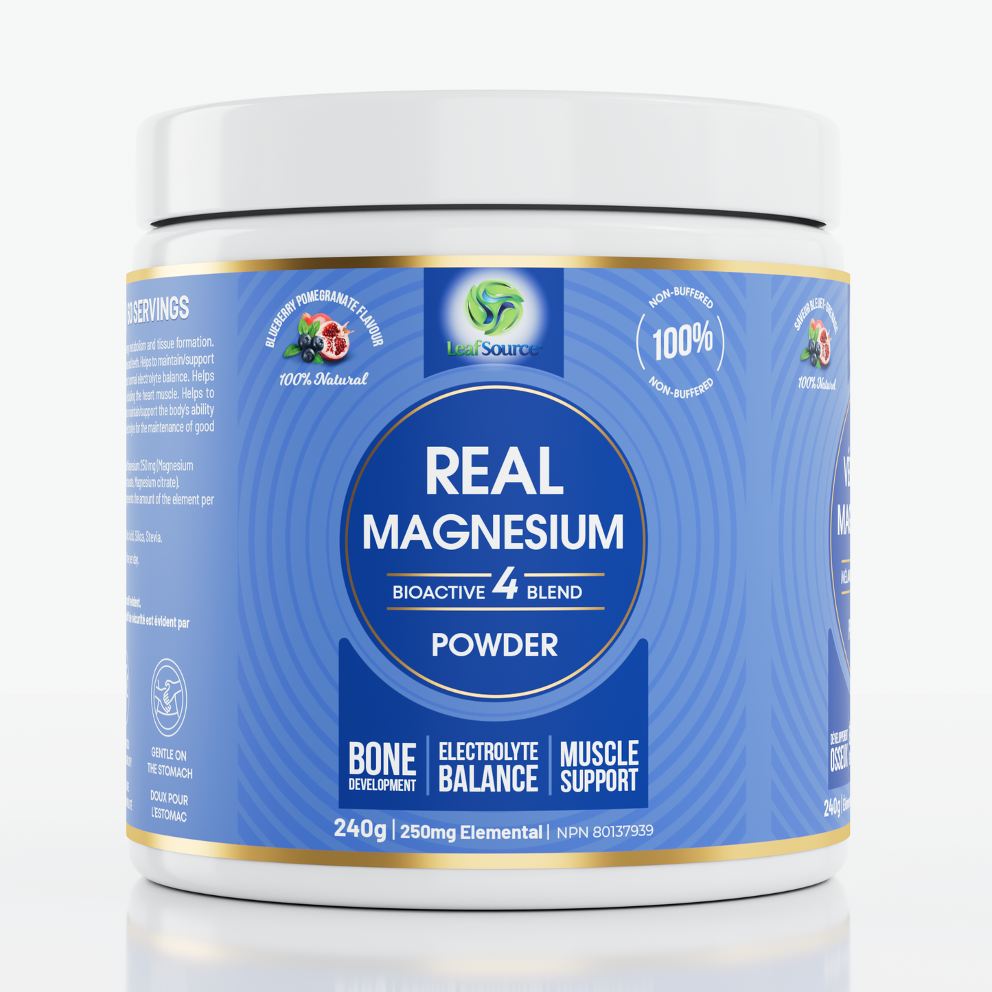 240g | LeafSource Real Magnesium Bio-Active Powder 240g bottle