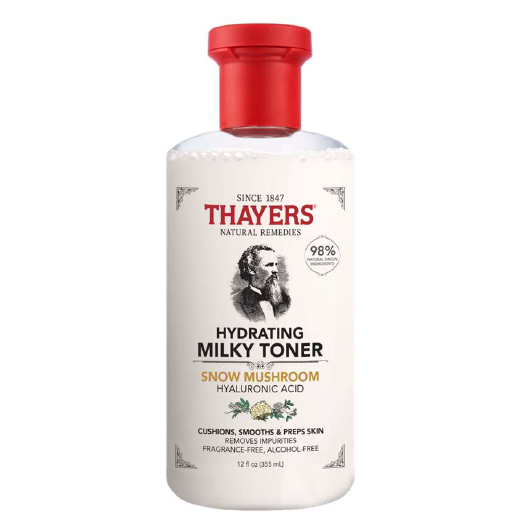 Thayers Hydrating Milky Toner with Snow Mushroom, Hyaluronic Acid and Elderflower, Alcohol-Free Facial Toner for Dry Skin, 355ml