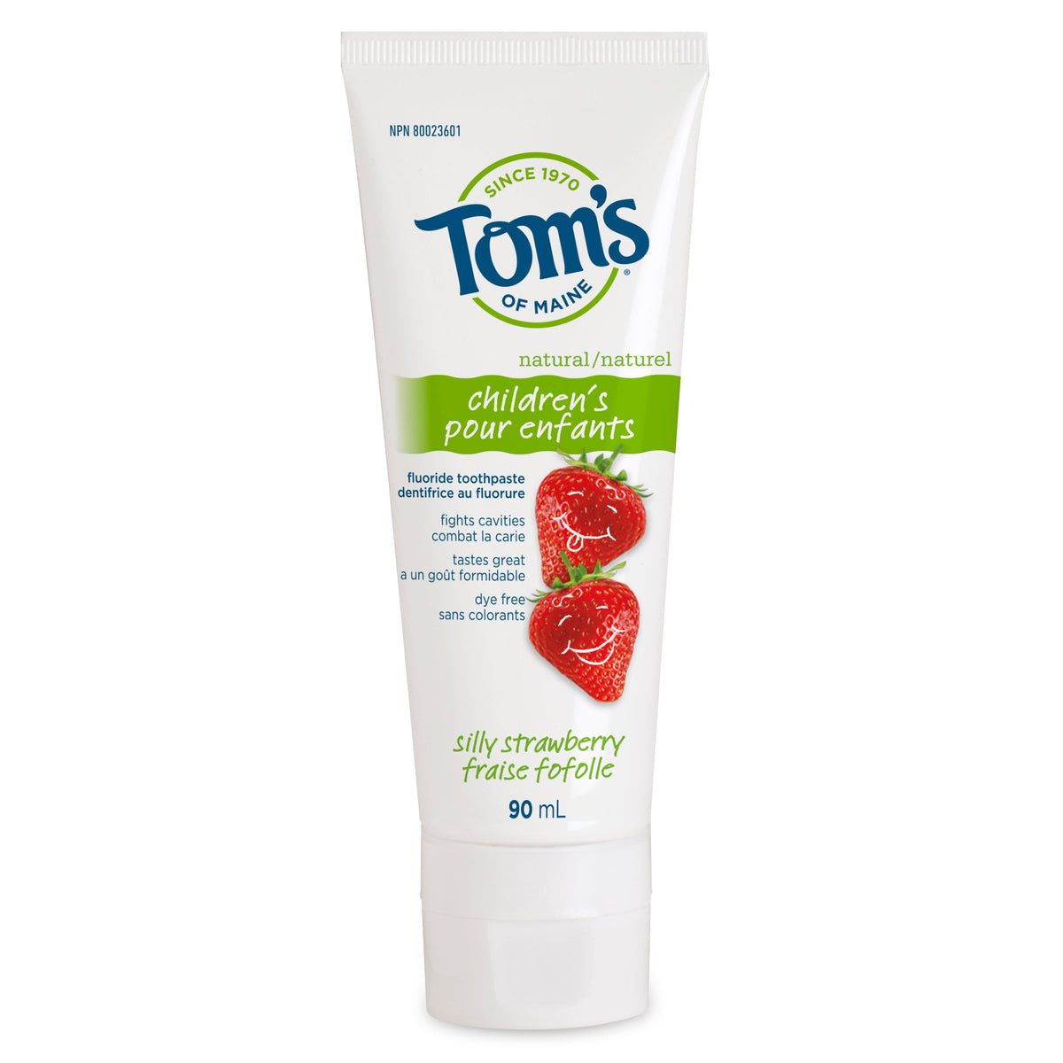 Tom's of Maine Silly Strawberry Children's Fluoride Toothpaste, Anticavity, 90ml