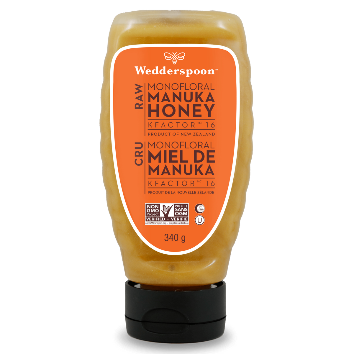 Wedderspoon Monofloral Manuka Honey KFactor 16 340g