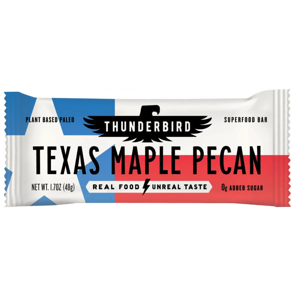 Thunderbird Real Food Bar Texas Maple Pecan box of 12