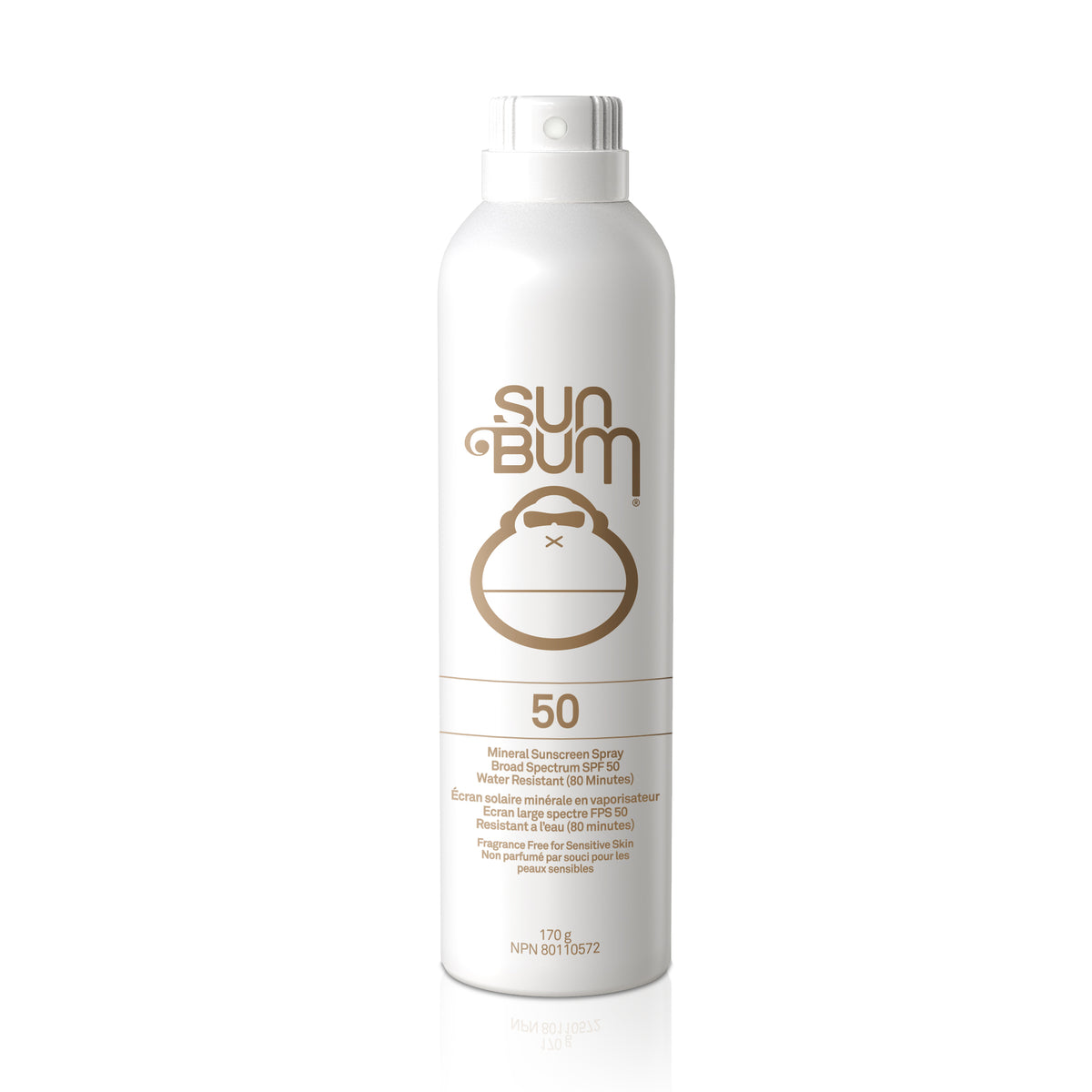 Sun Bum Mineral Sunscreen Spray, Zinc Oxide SPF 30 or SPF 50, Water Resistant 80 Minutes, 170g - SPF 50