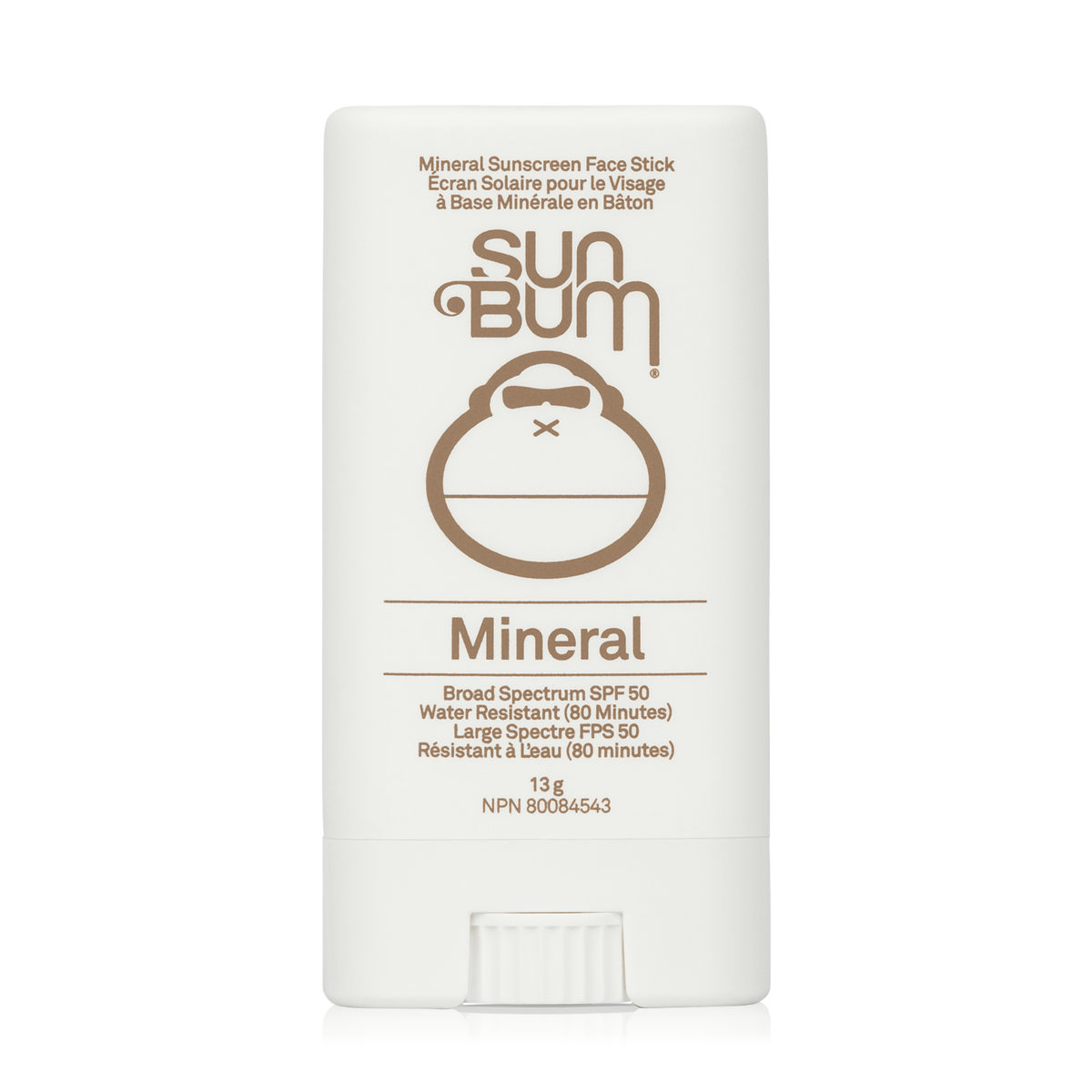 Sun Bum Mineral SPF 50 Sunscreen Face Stick, Zinc Oxide Stick with Avocado and Coconut Oil, Water Resistant 80 Minutes, 13g