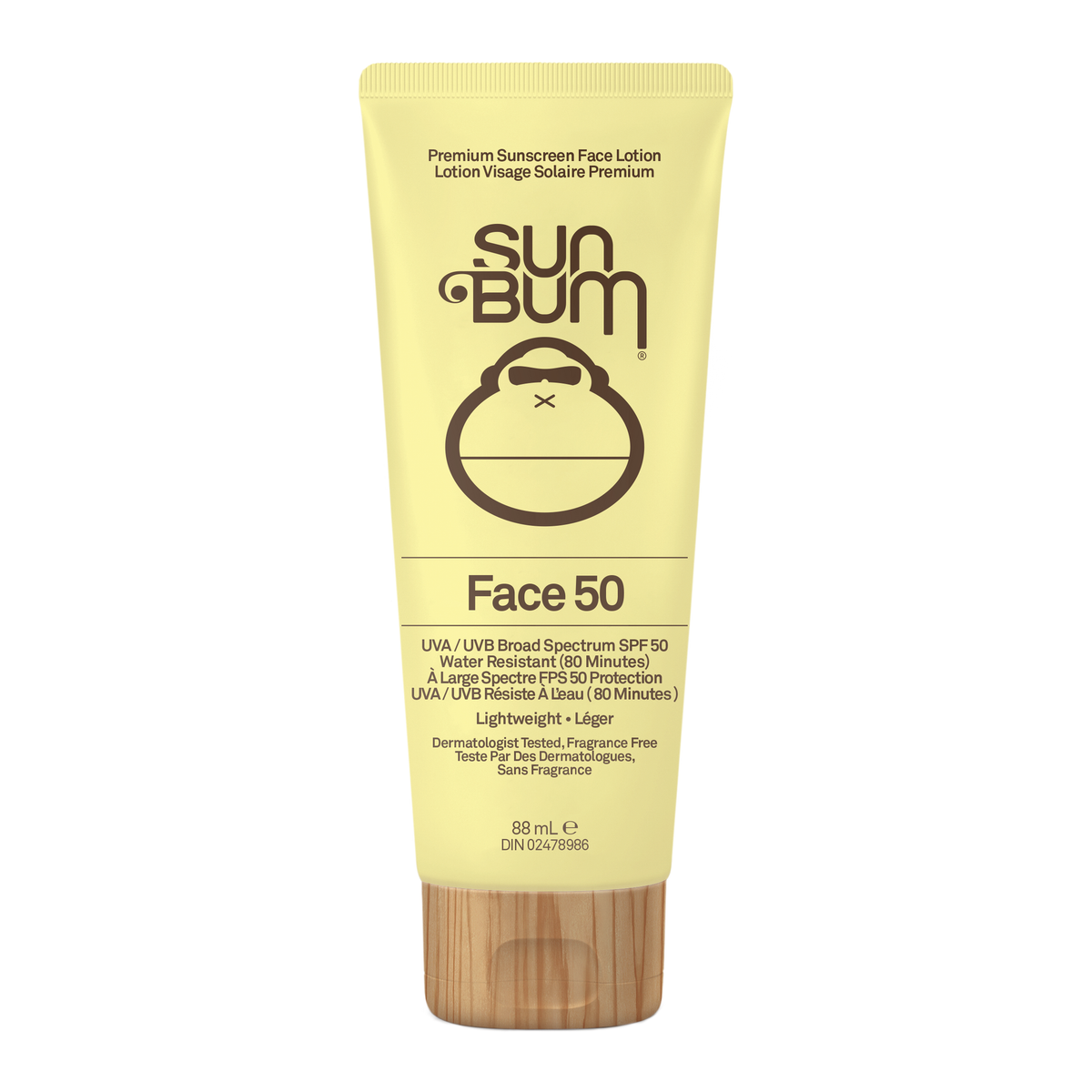 Sun Bum Original SPF 50 Face Lotion, Broad Spectrum Lightweight Face Sunscreen with Matte Finish and Vitamin E, Water Resistant 80 Minutes, 88ml