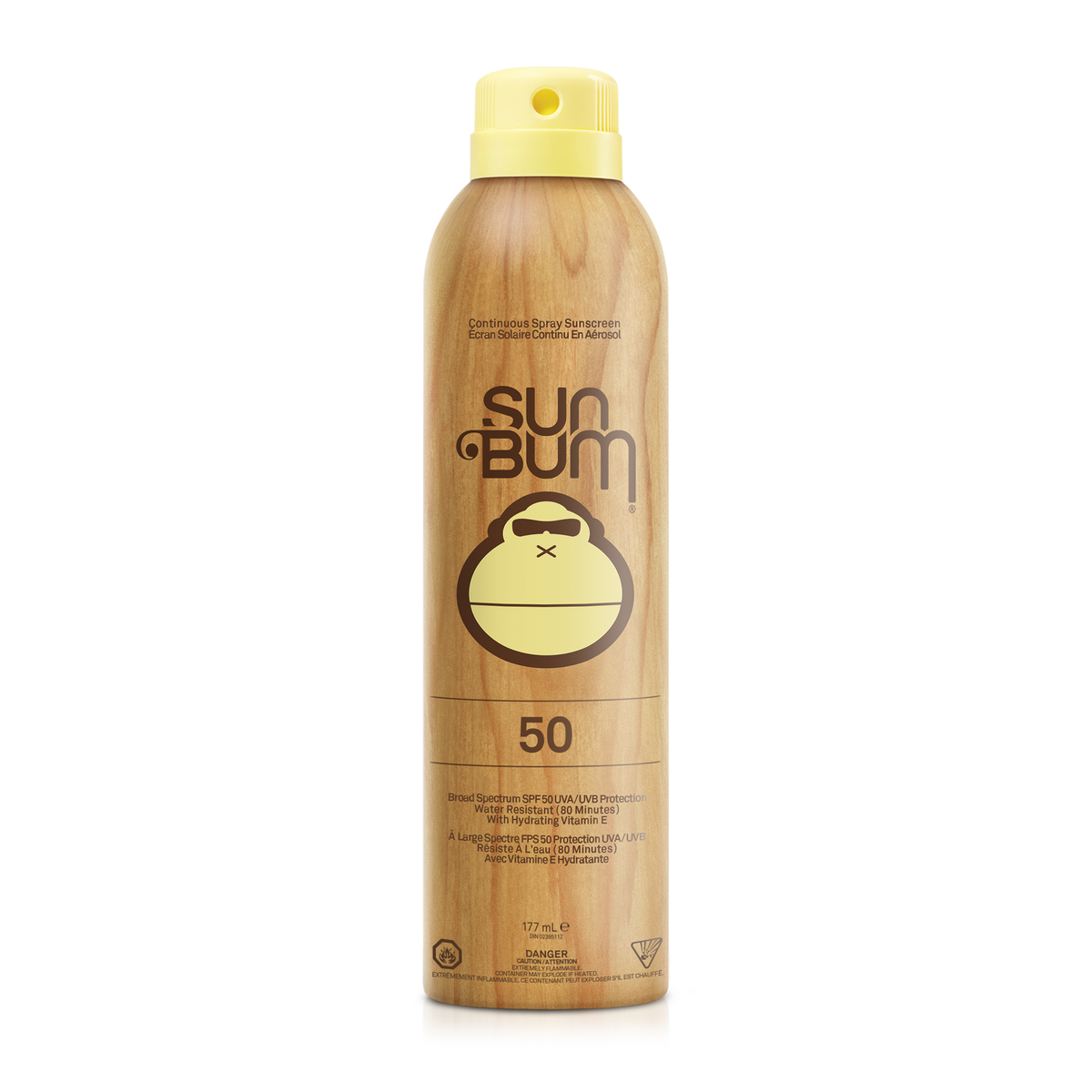 Sun Bum Original Sunscreen Spray SPF 30 or SPF 50, Broad Spectrum Continuous Spray Sunscreen with Vitamin E, Water Resistant 80 Minutes, 177ml - SPF 50