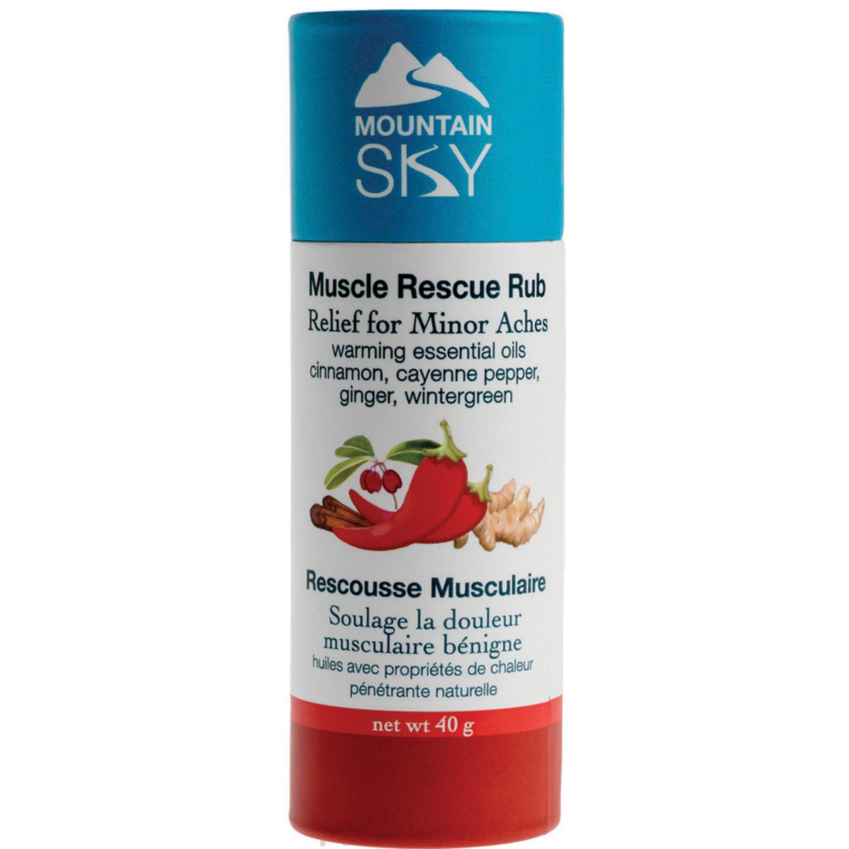 Mountain Sky Muscle Rescue Warming Massage Butter in Eco-Tube, 40g